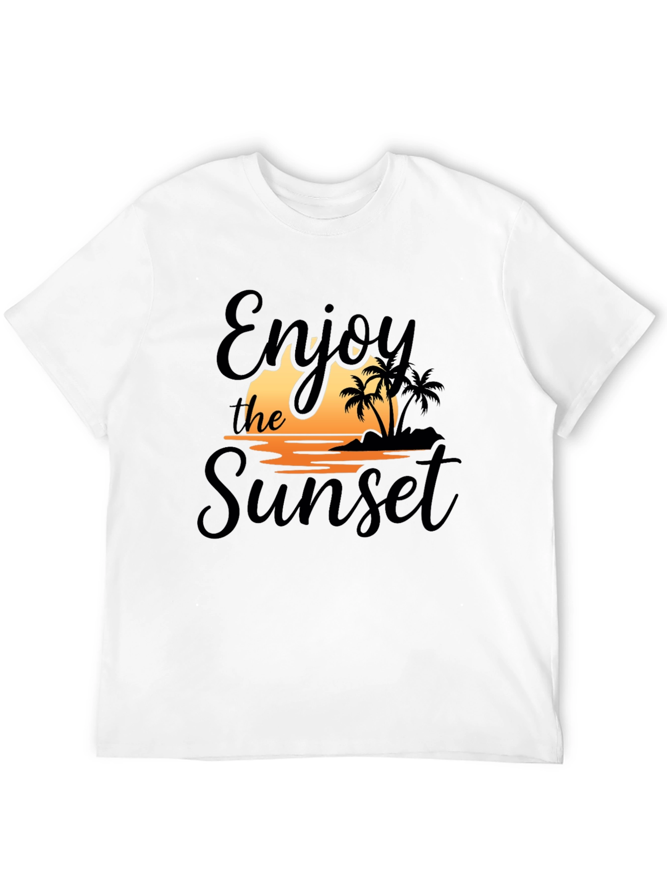 Enjoy the Sunset Black Graphic T-Shirt