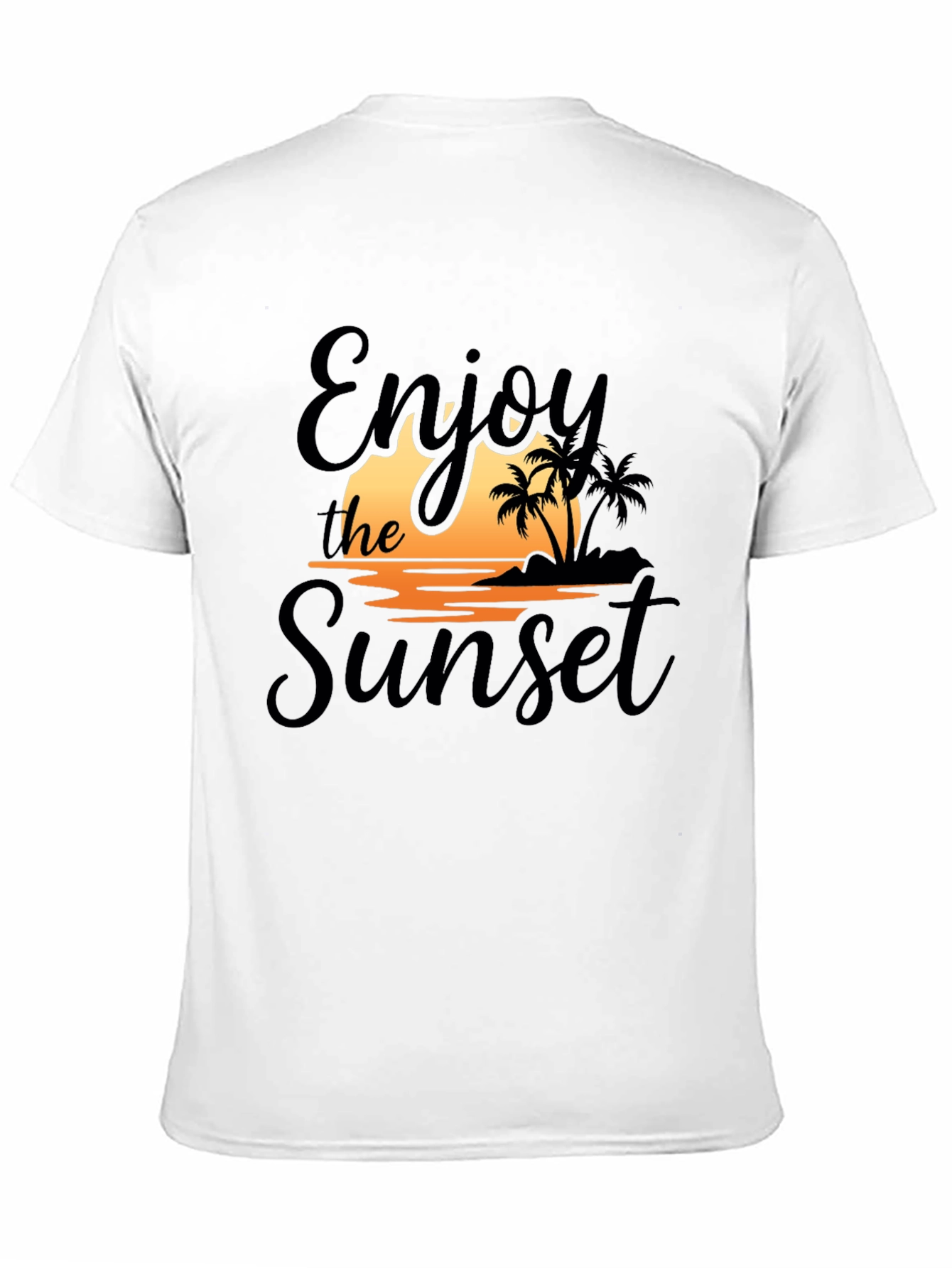 Enjoy the Sunset Black Graphic T-Shirt
