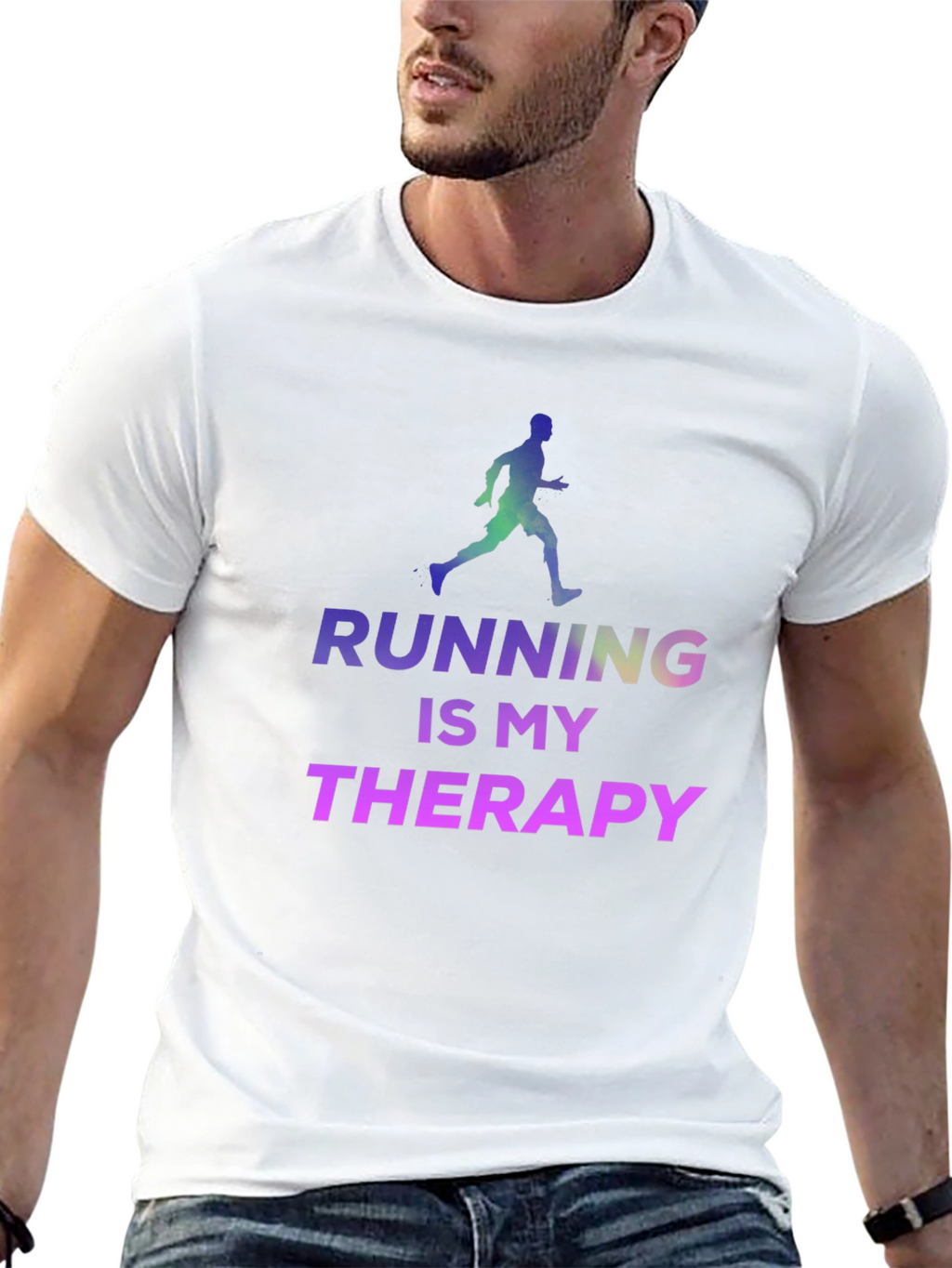 Running is My Therapy T-Shirt - Athlete Design
