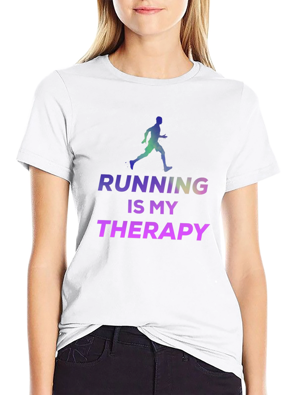 Running is My Therapy T-Shirt - Athlete Design