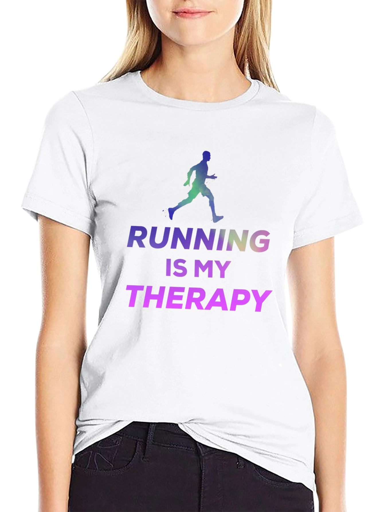 Running is My Therapy T-Shirt - Athlete Design
