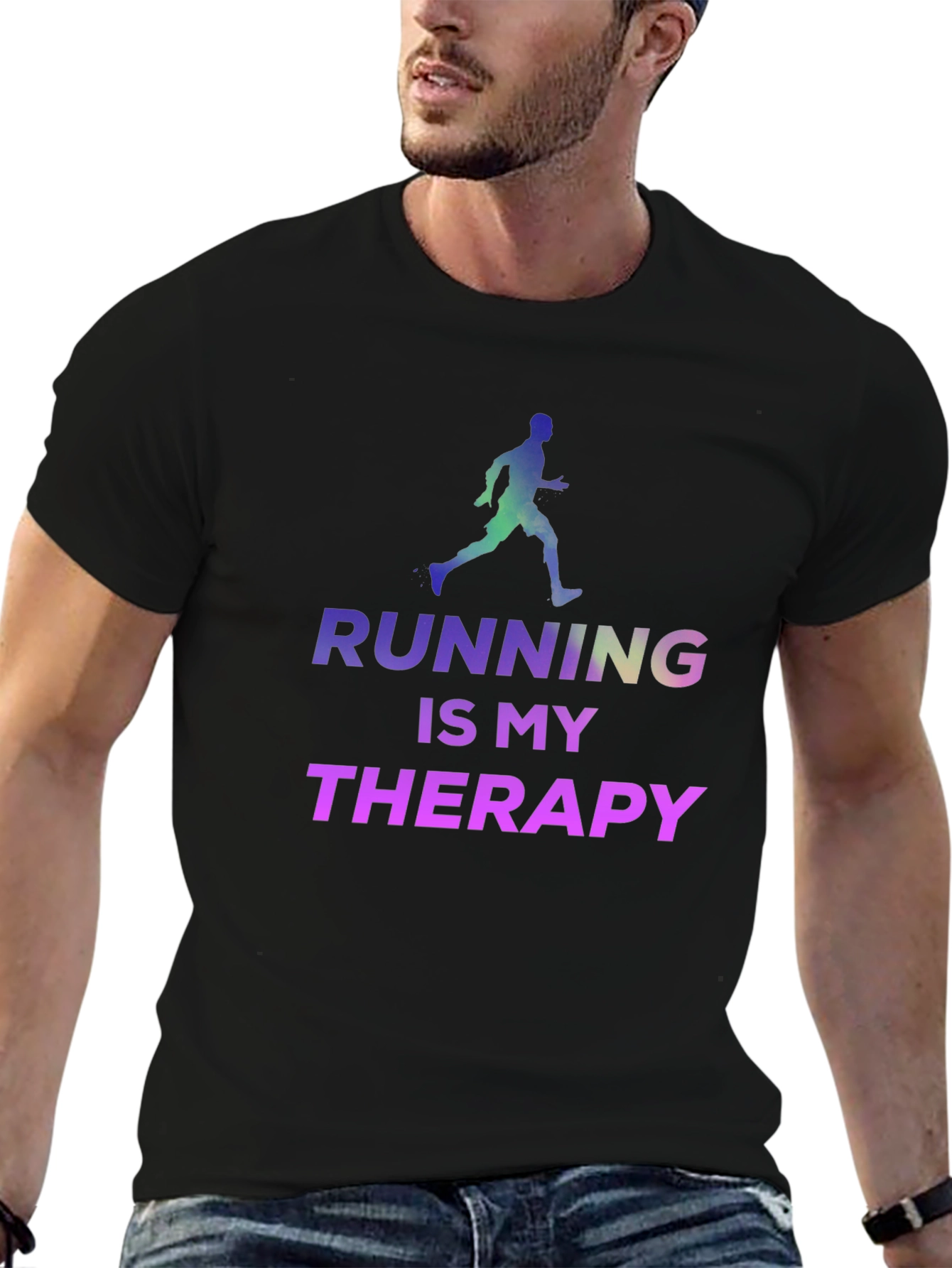 Running is My Therapy T-Shirt - Athlete Design