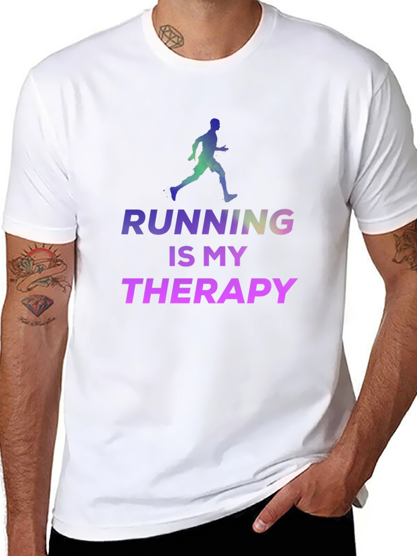 Running is My Therapy T-Shirt - Athlete Design