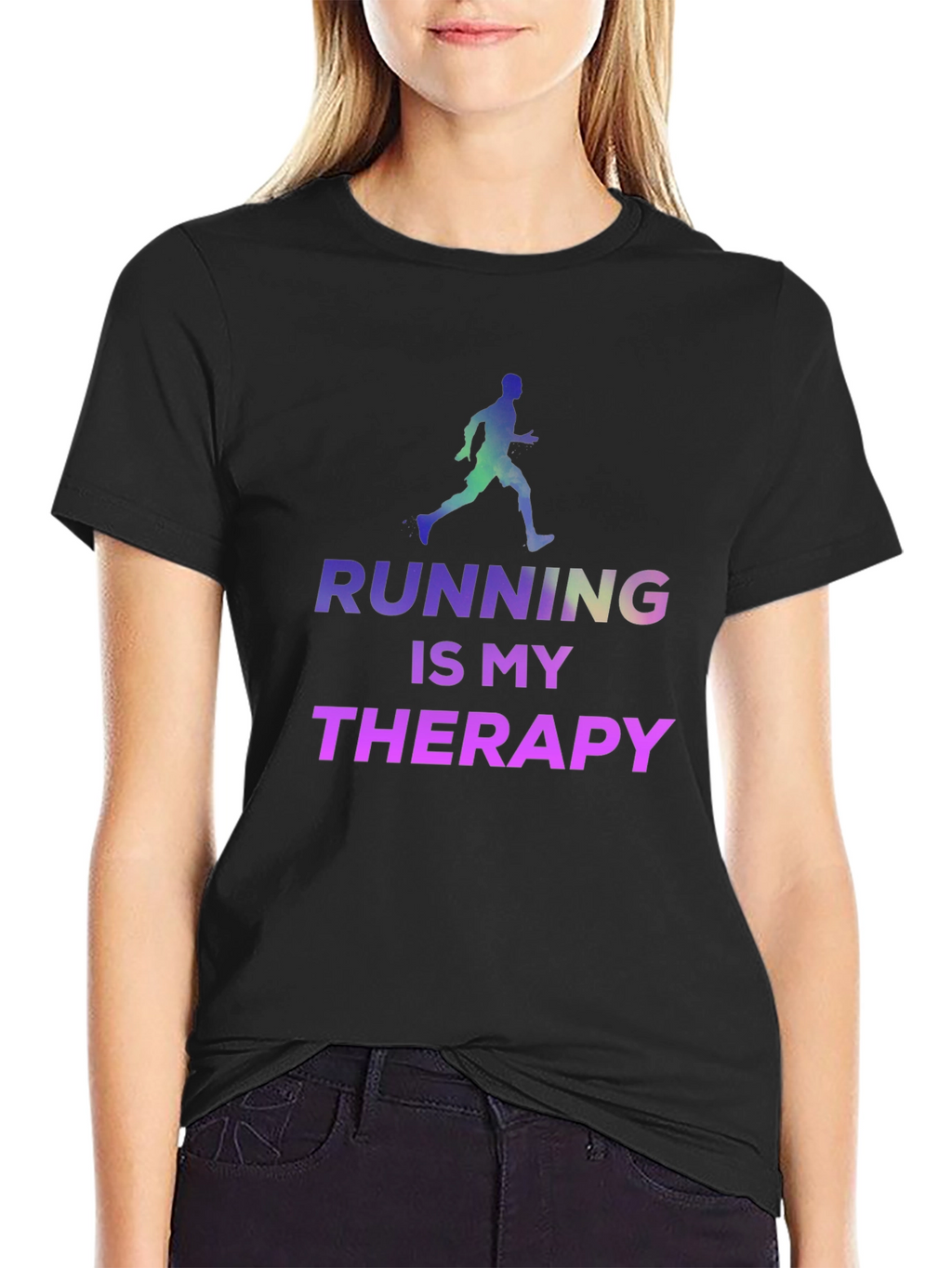 Running is My Therapy T-Shirt - Athlete Design