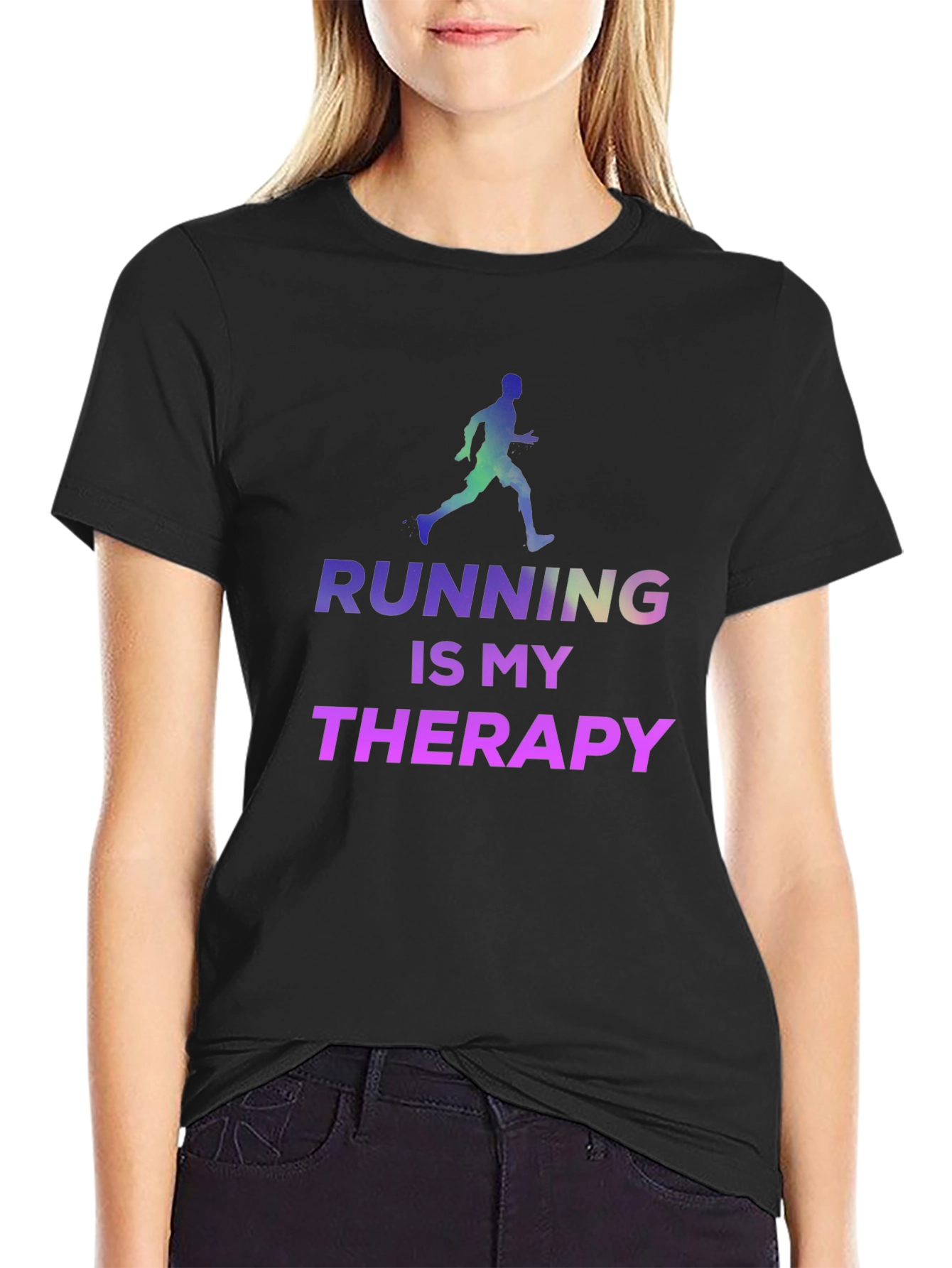 Running is My Therapy T-Shirt - Athlete Design