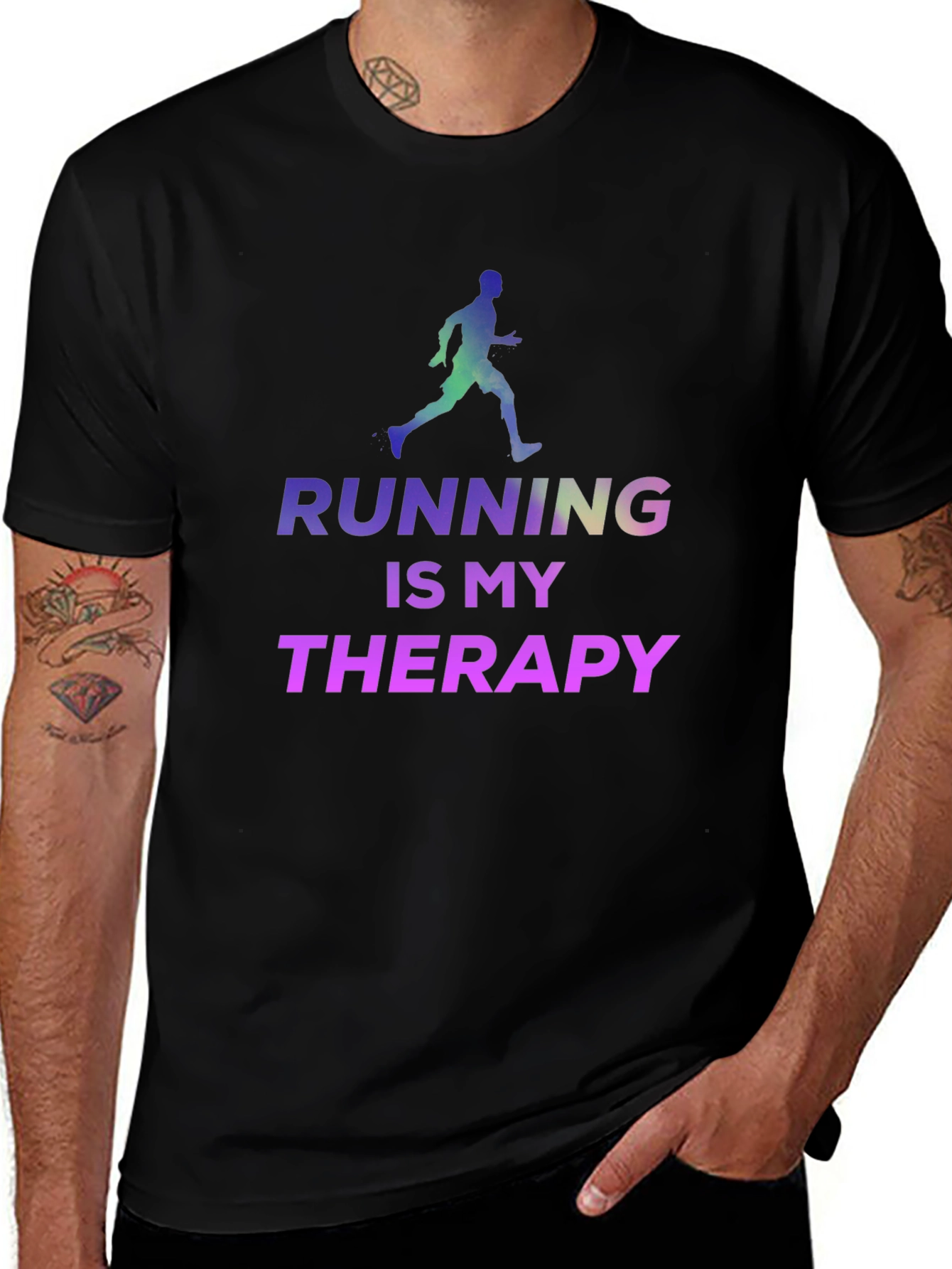 Running is My Therapy T-Shirt - Athlete Design