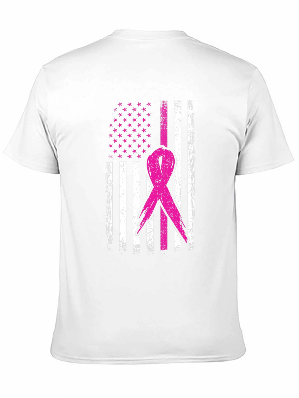Breast Cancer Awareness USA Flag T-Shirt