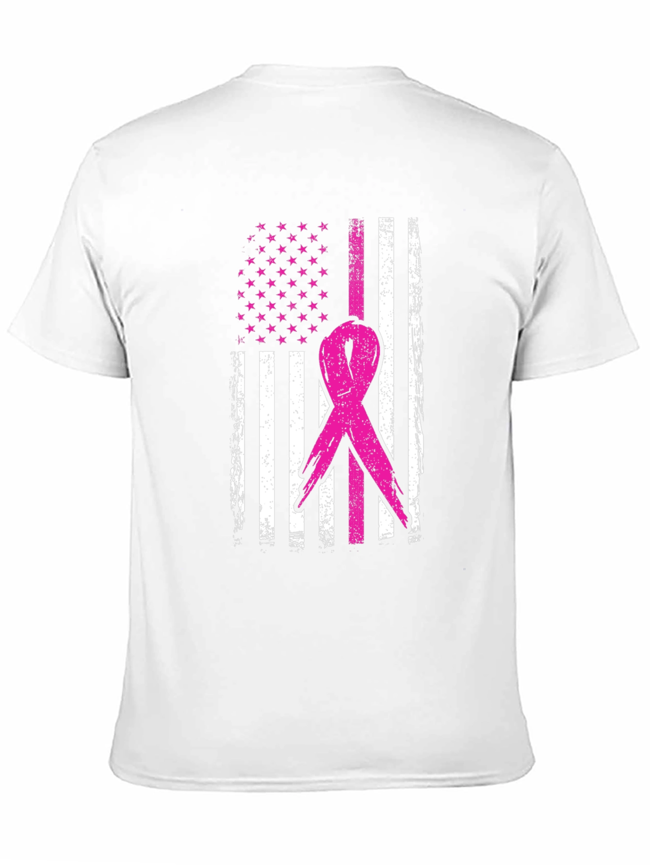 Breast Cancer Awareness USA Flag T-Shirt