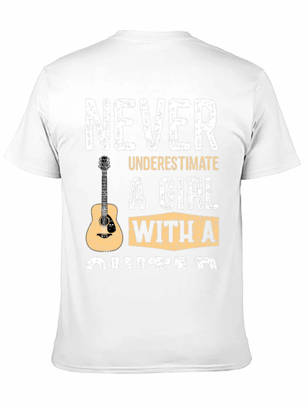 Never Underestimate Girl With A Guitar T-Shirt