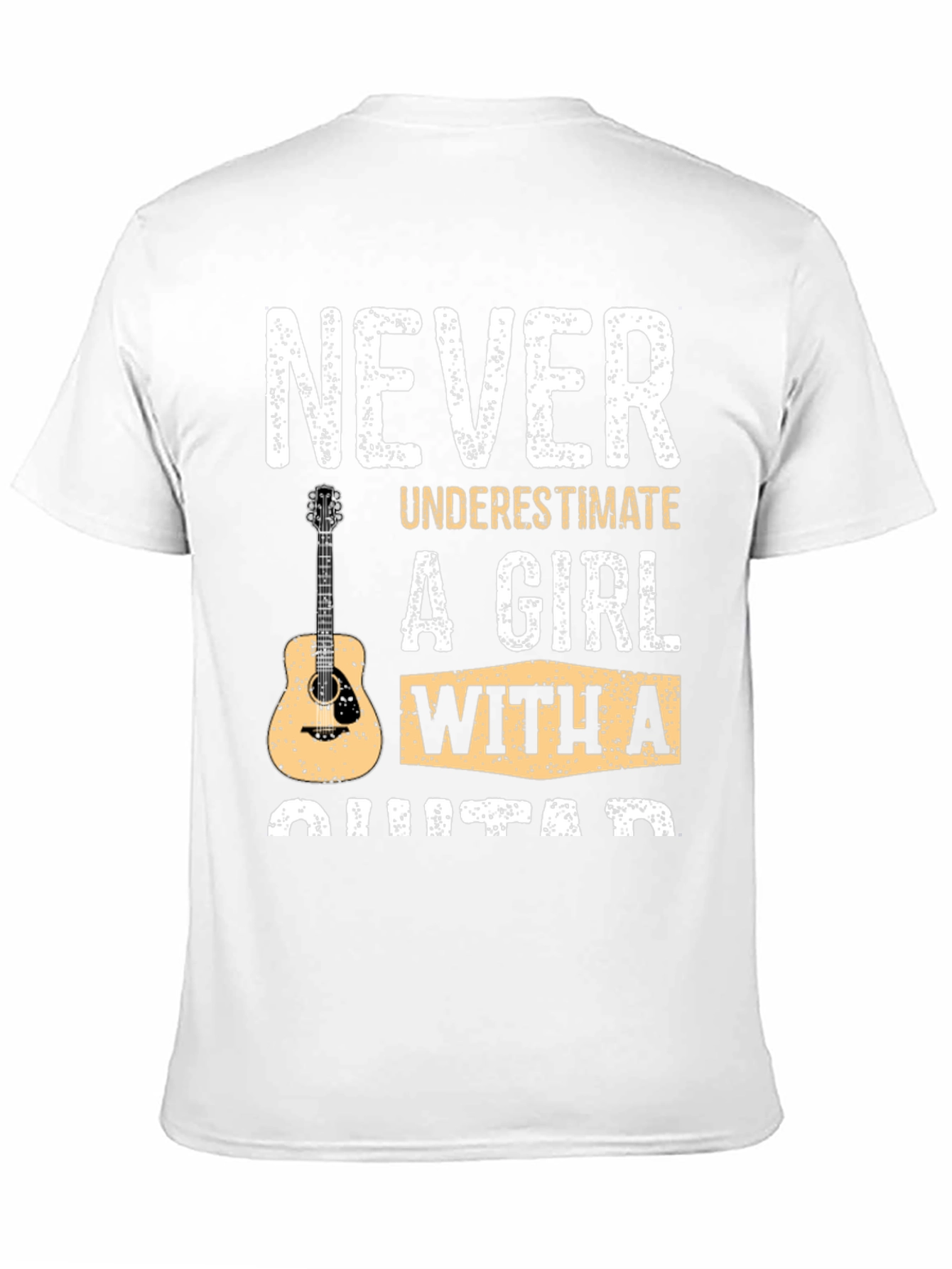 Never Underestimate Girl With A Guitar T-Shirt