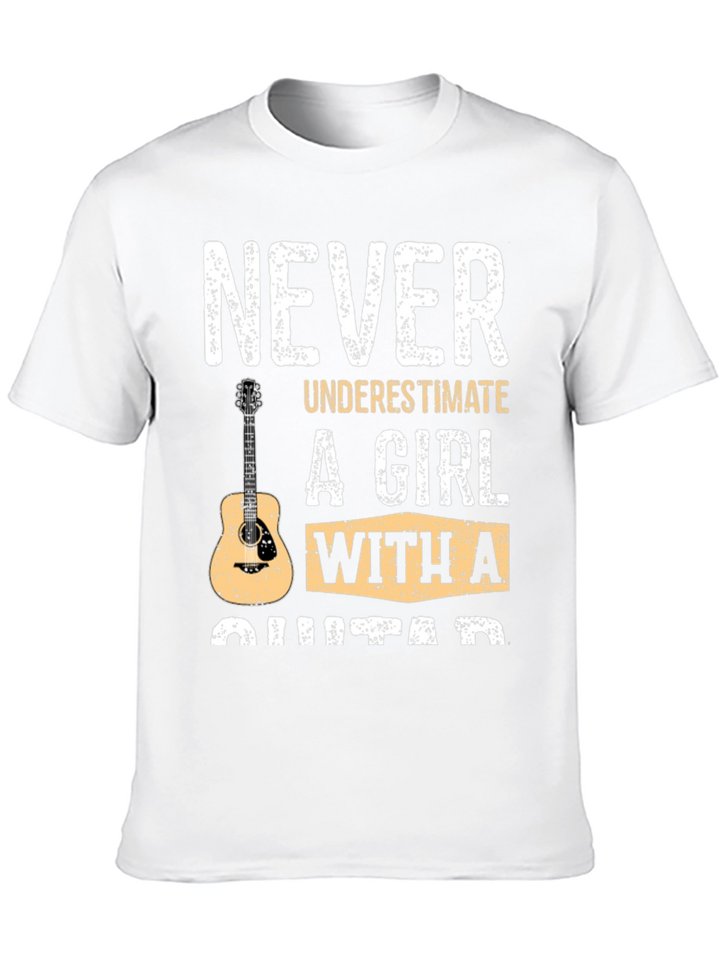 Never Underestimate Girl With A Guitar T-Shirt