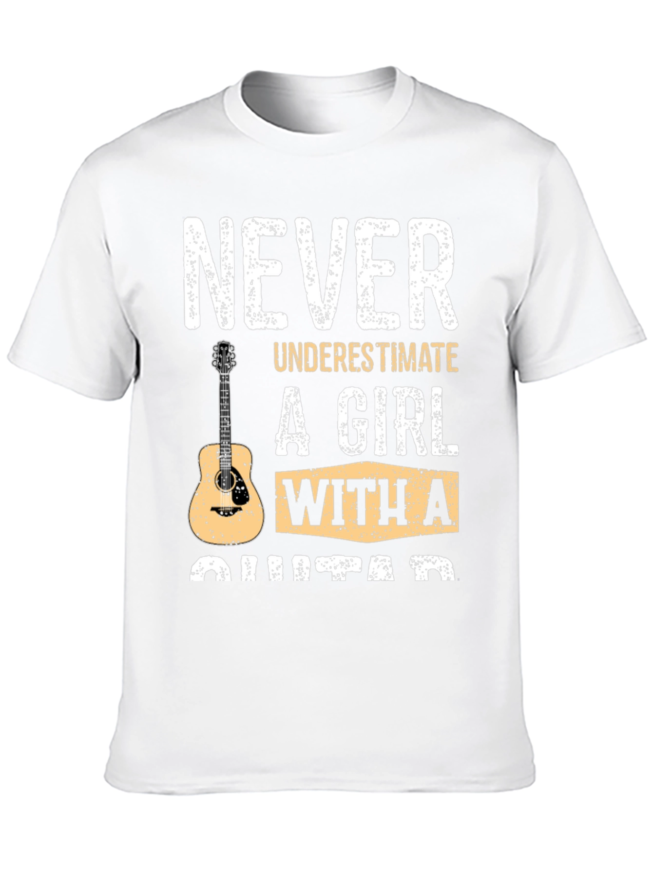 Never Underestimate Girl With A Guitar T-Shirt