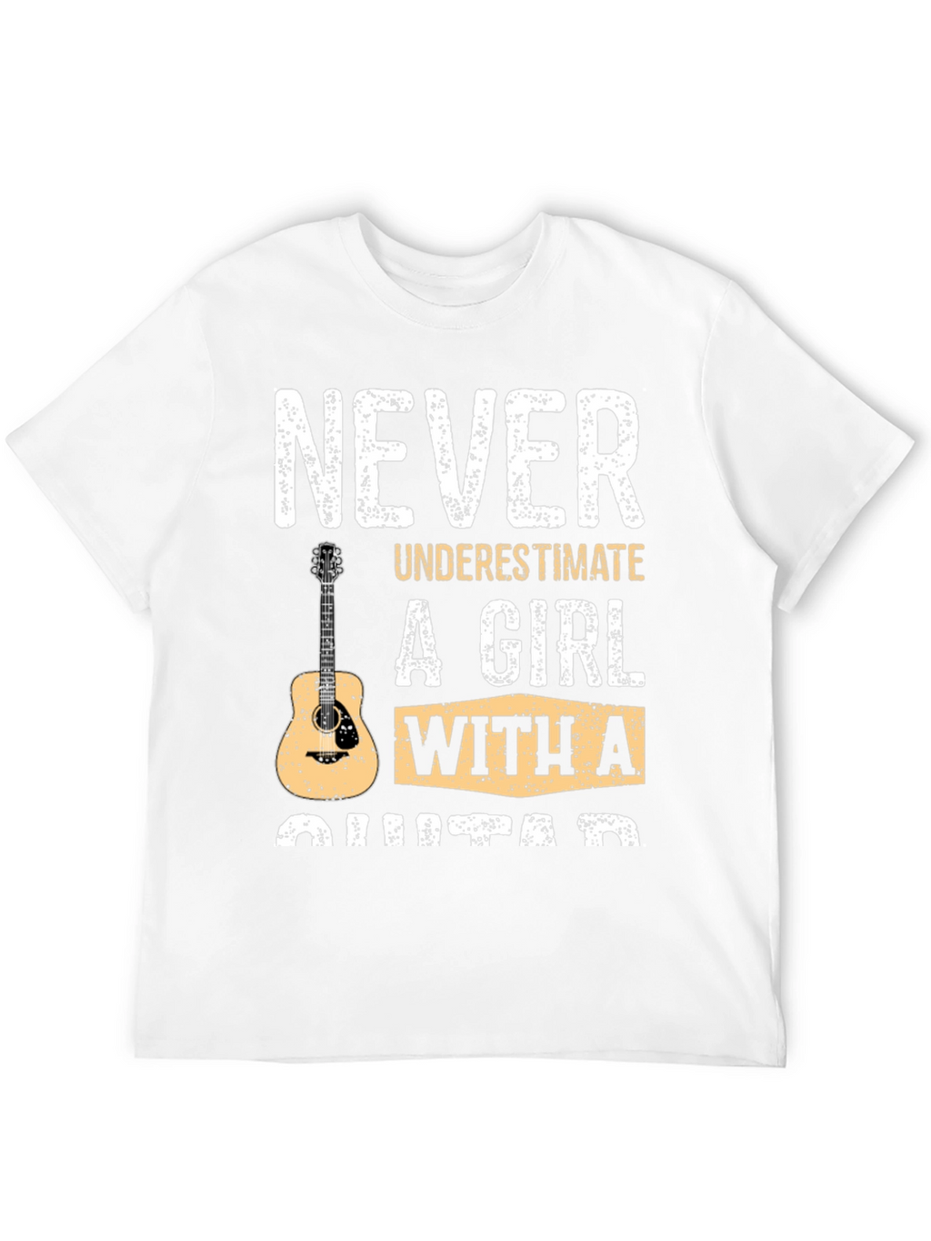 Never Underestimate Girl With A Guitar T-Shirt