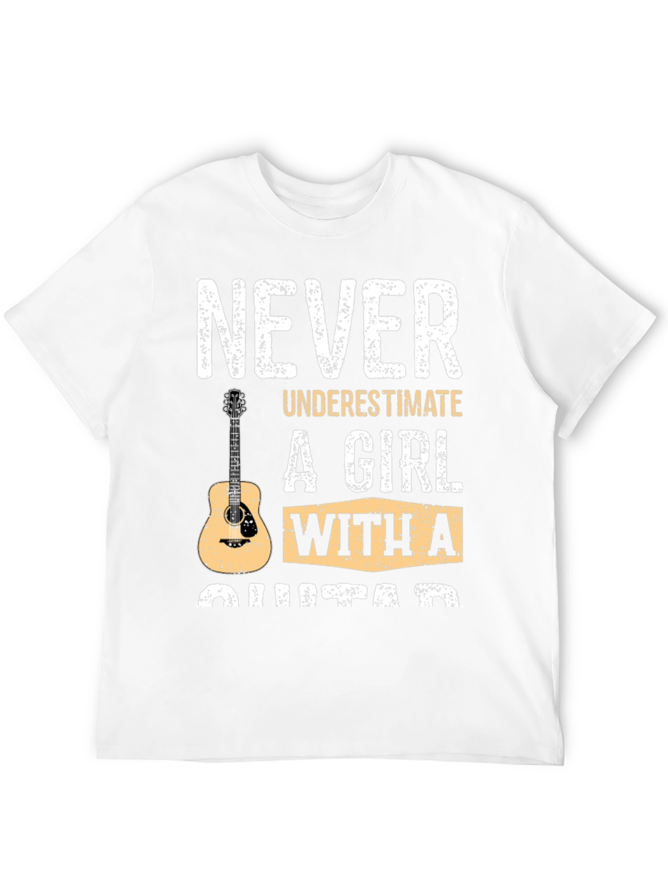 Never Underestimate Girl With A Guitar T-Shirt