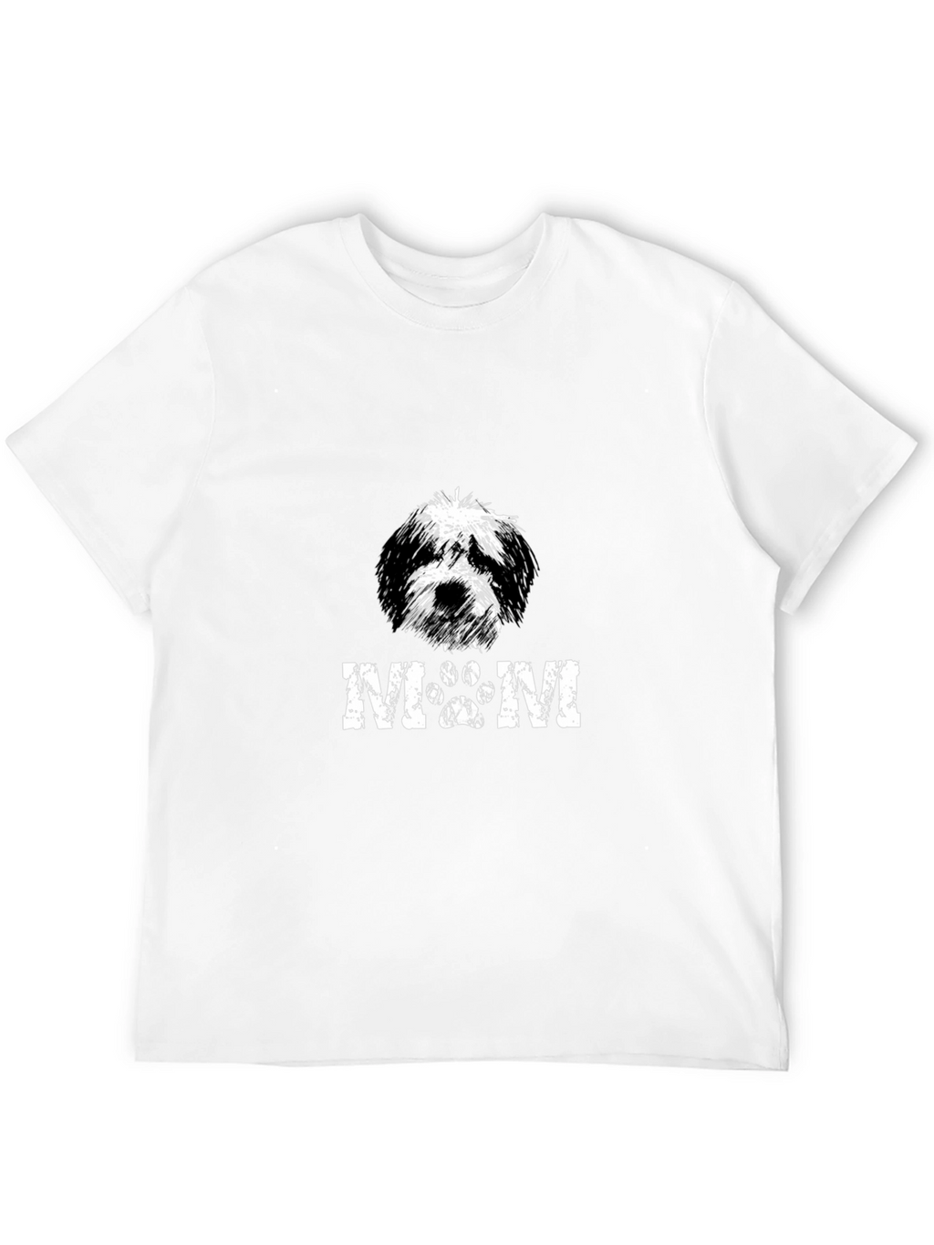 Dog Mom Graphic Print Black T-Shirt