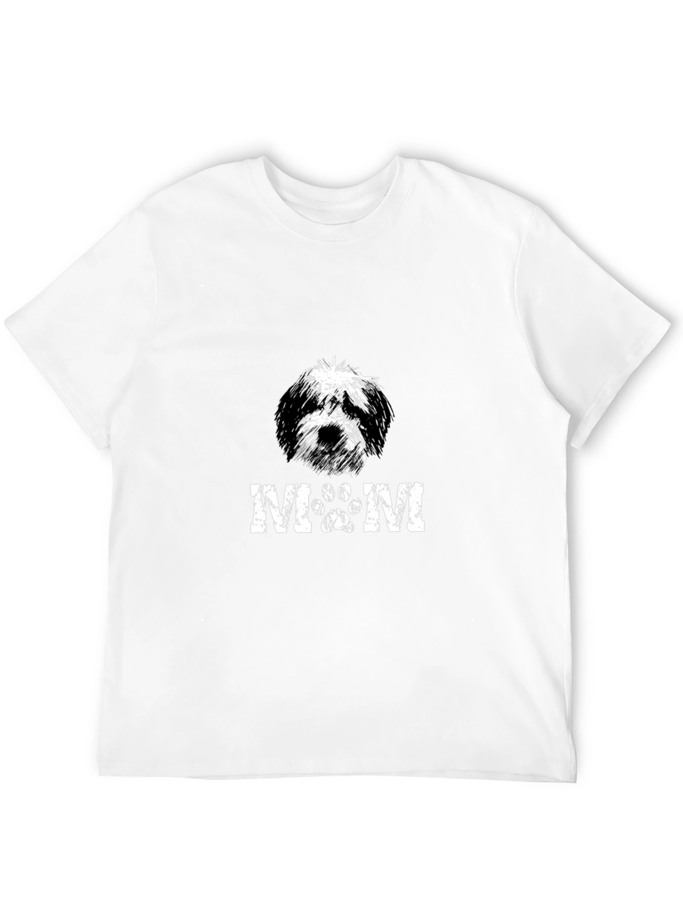 Dog Mom Graphic Print Black T-Shirt