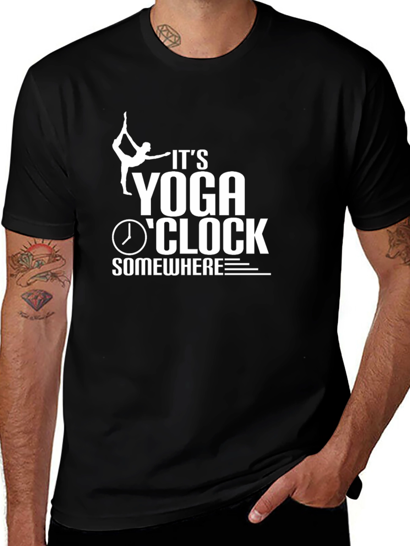 Yoga OClock T-Shirt - Black