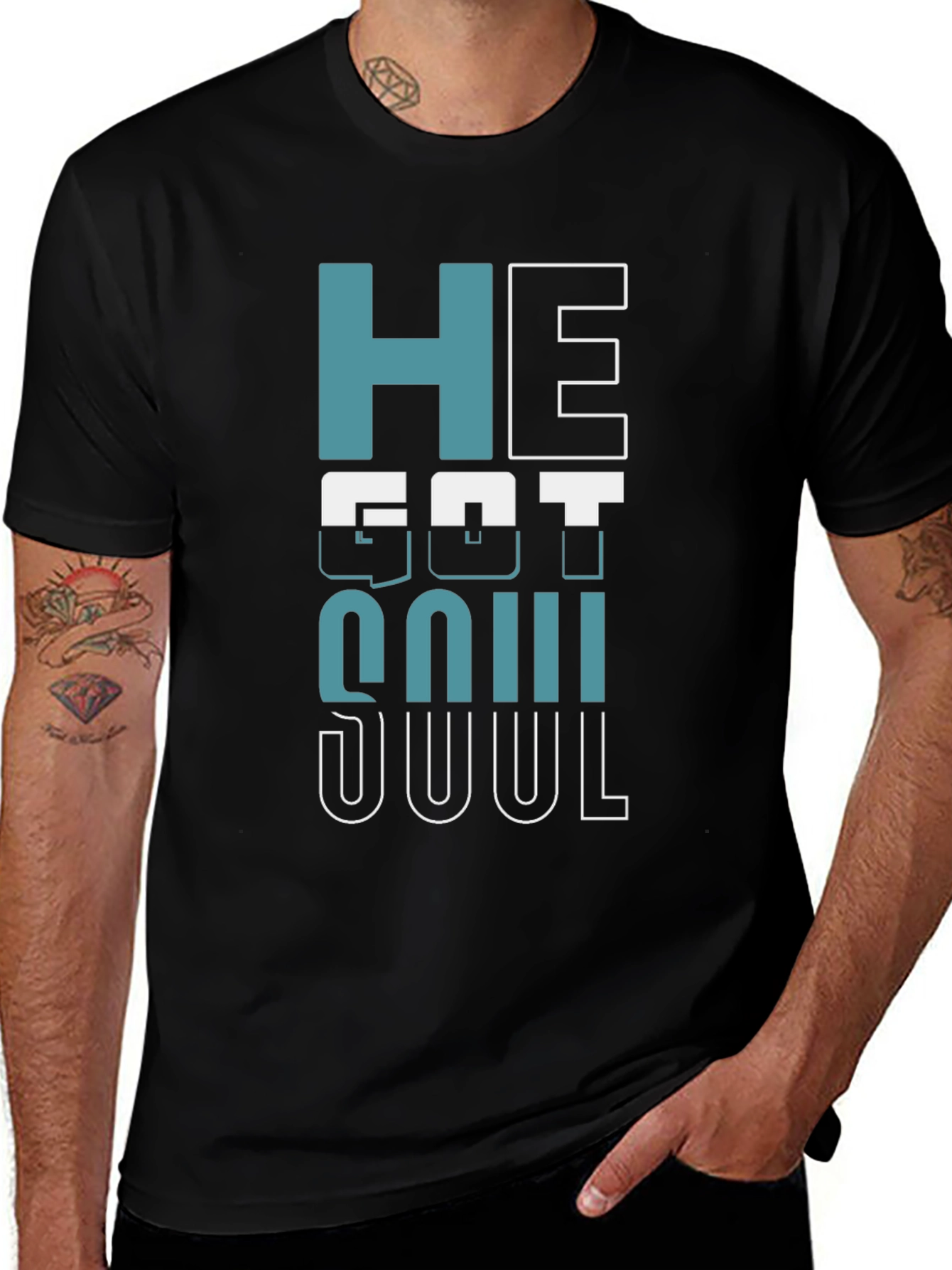 He Got Soul Graphic Tee - Black Unisex
