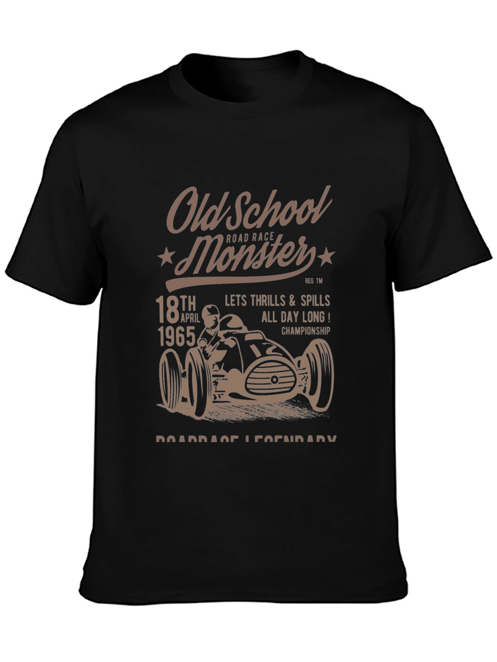 Old School Monster Road Race Graphic Tee