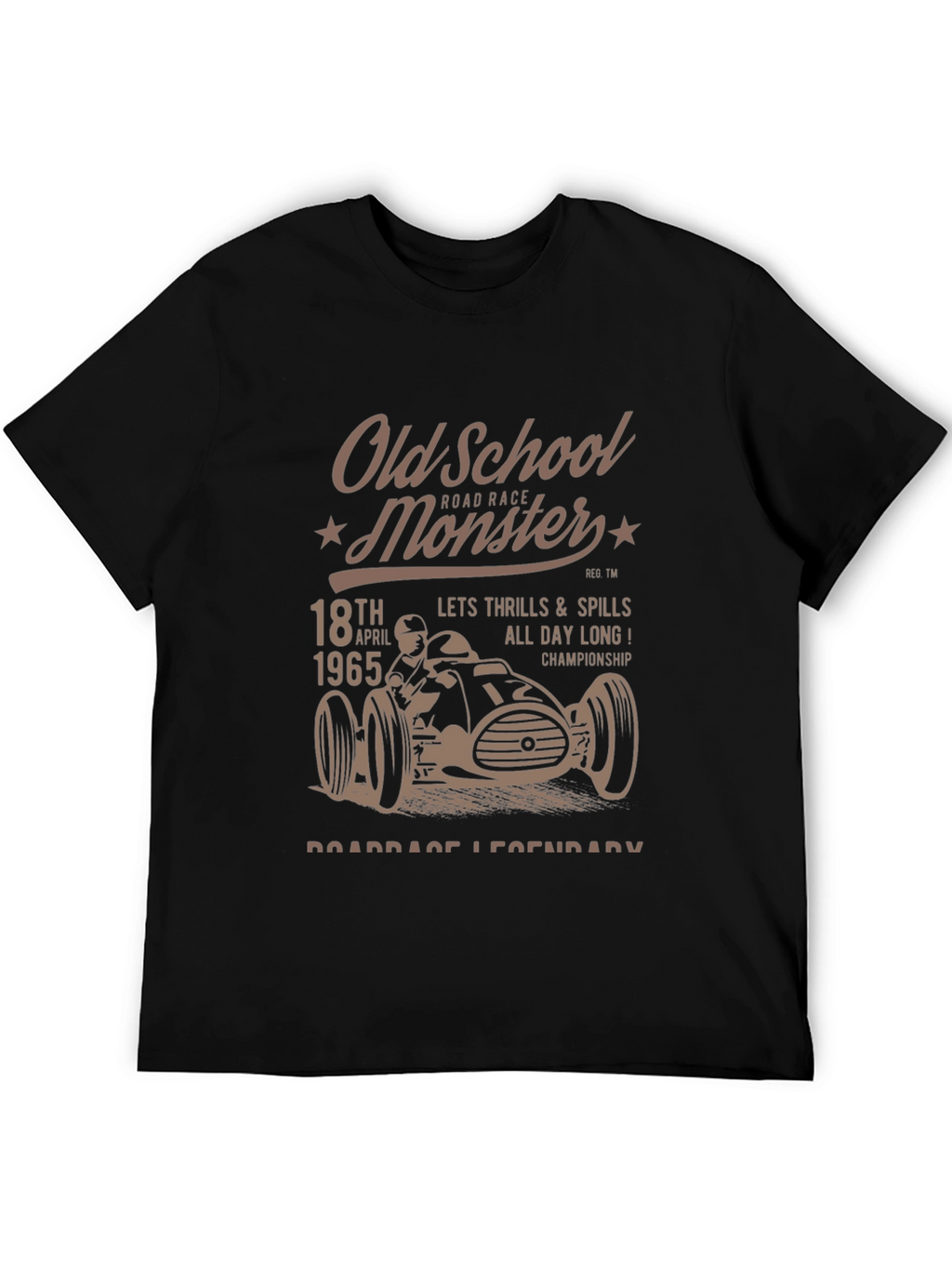 Old School Monster Road Race Graphic Tee