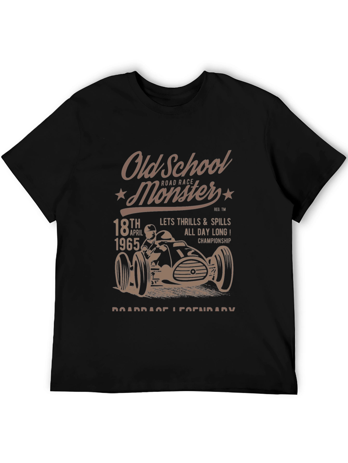 Old School Monster Road Race Graphic Tee