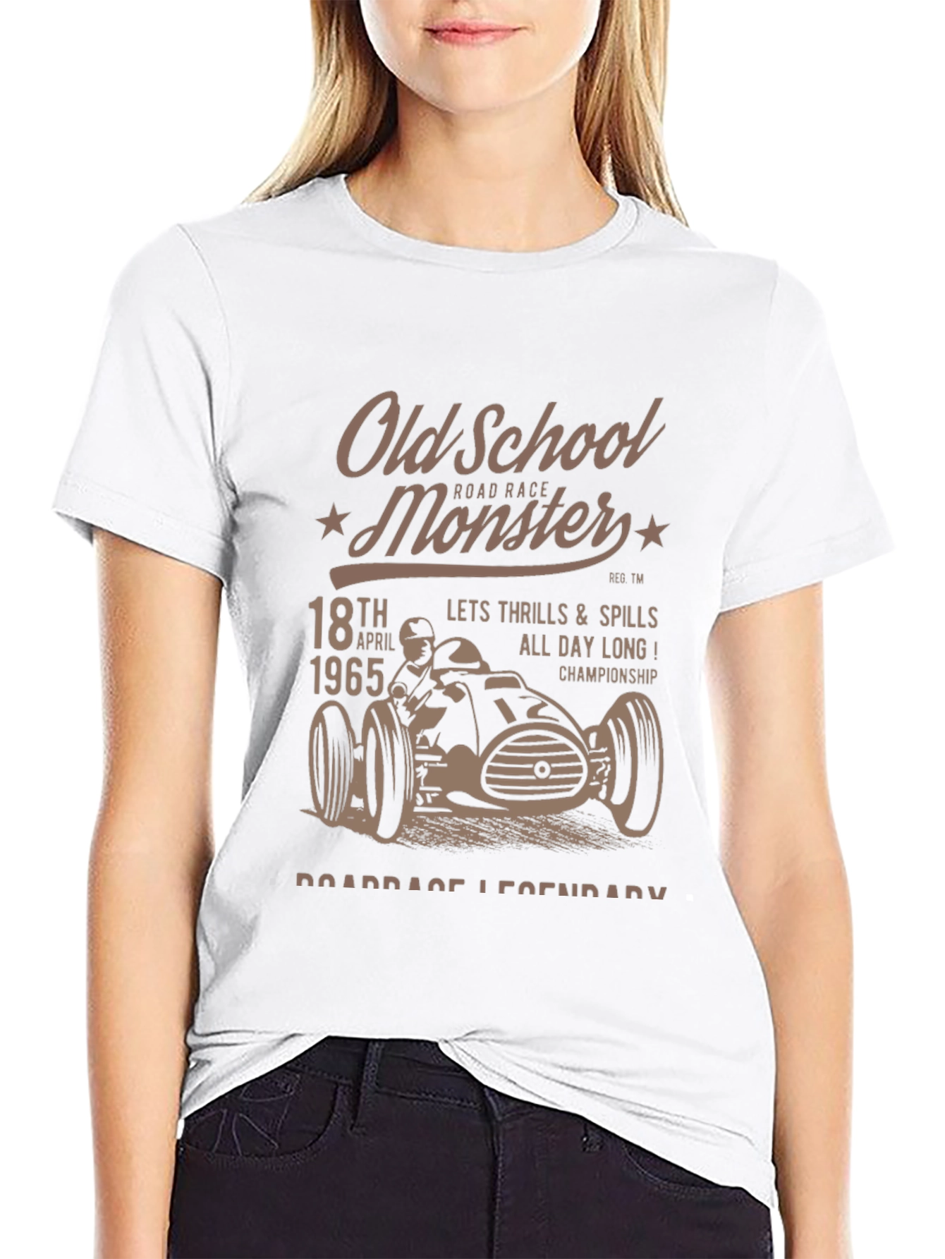 Old School Monster Road Race Graphic Tee