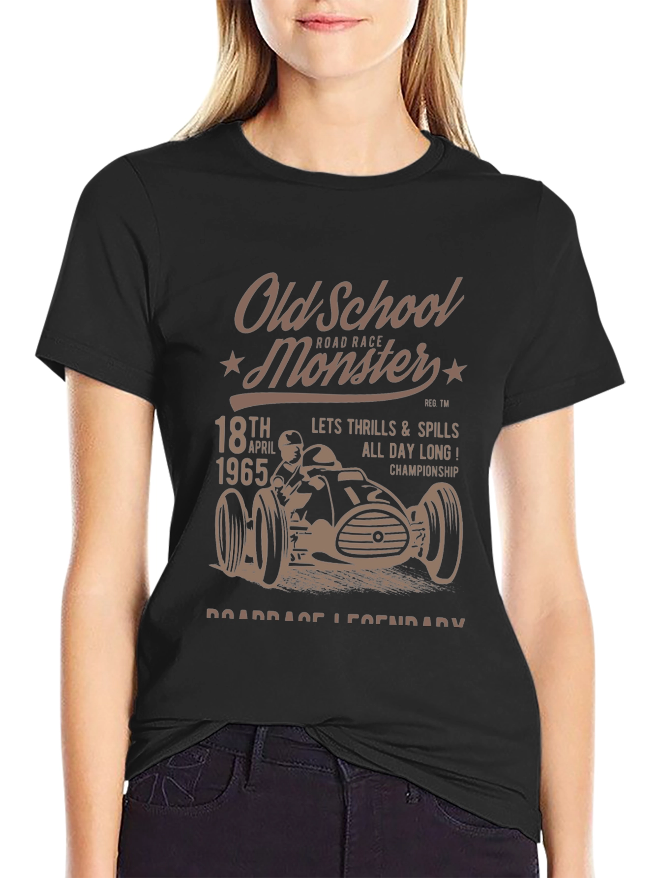 Old School Monster Road Race Graphic Tee