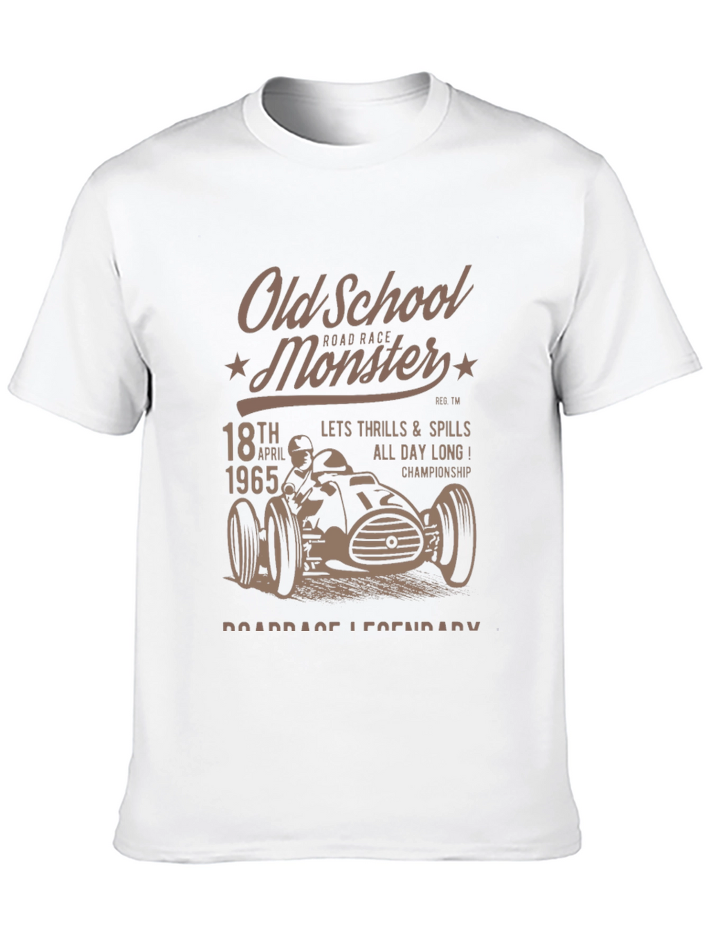 Old School Monster Road Race Graphic Tee