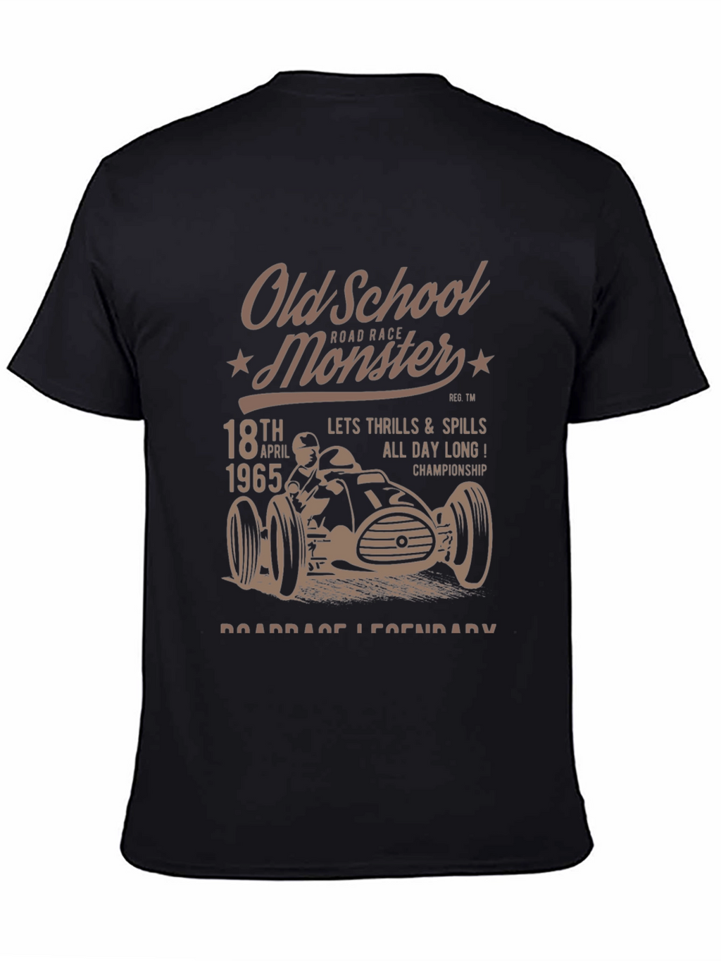 Old School Monster Road Race Graphic Tee