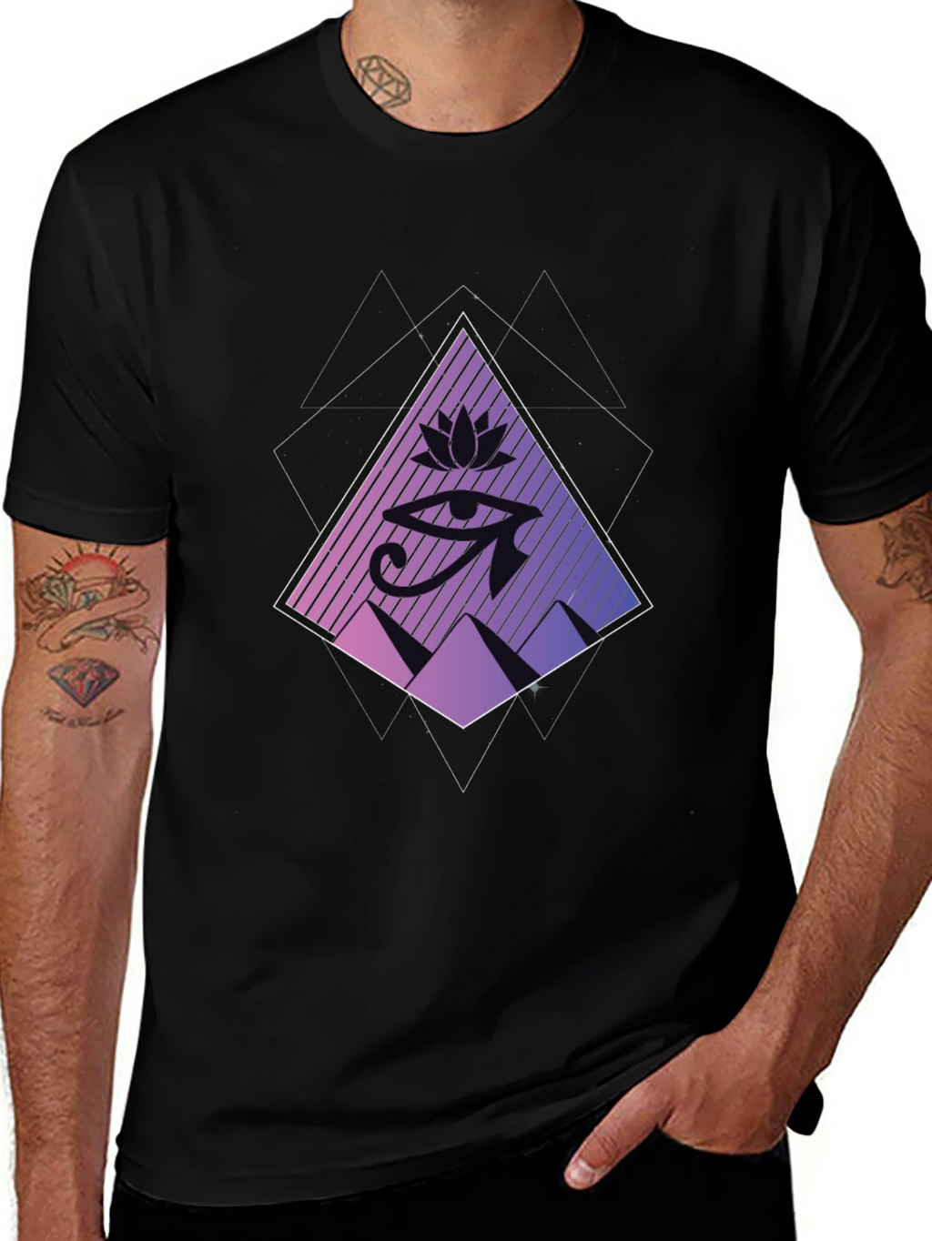 Eye of Horus Graphic Tee - Black