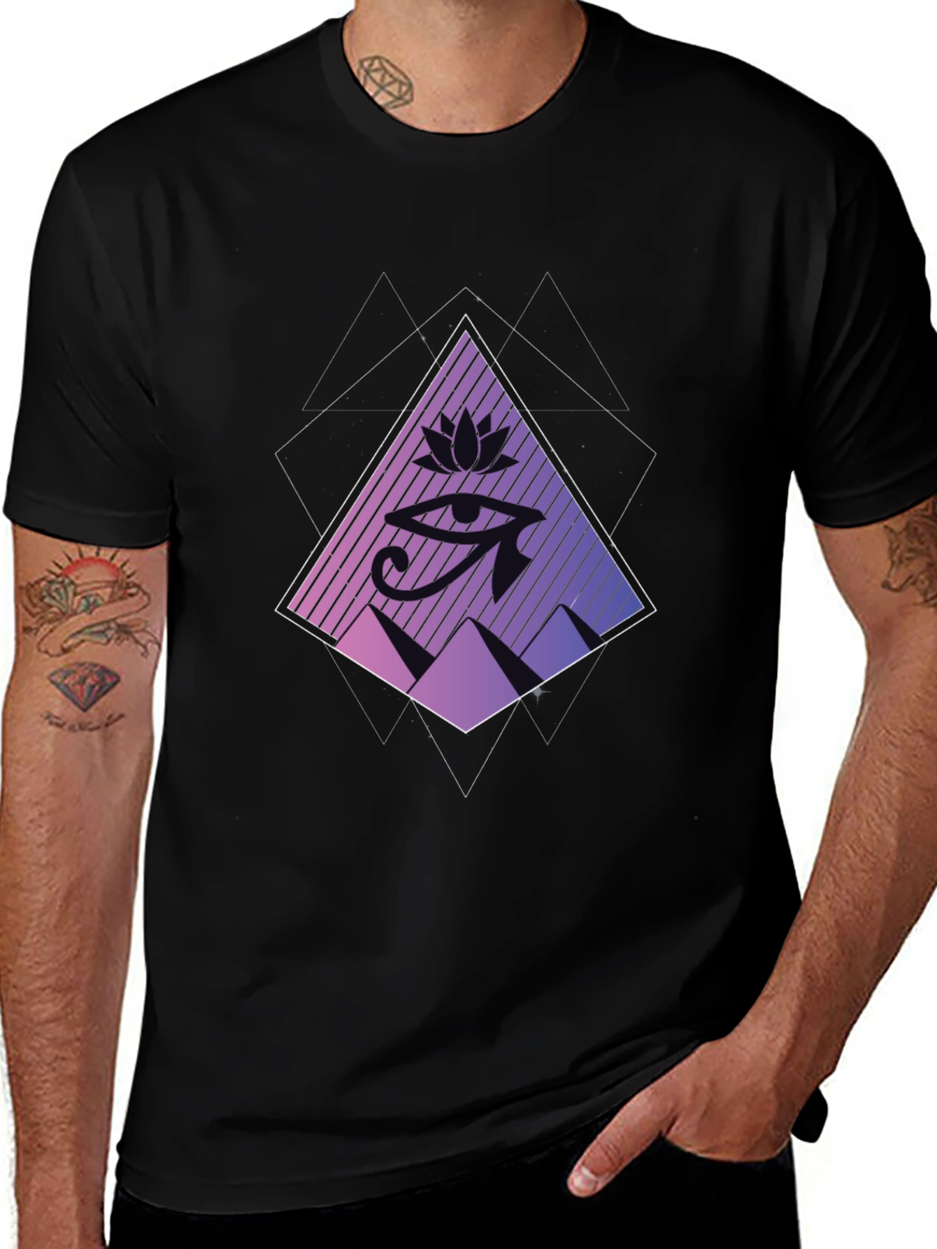Eye of Horus Graphic Tee - Black