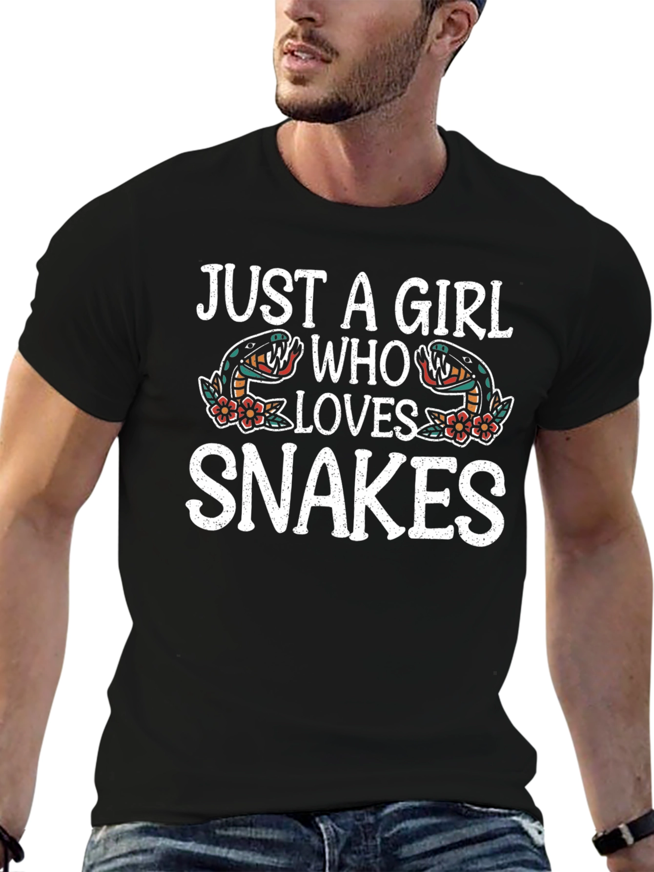 Just a Girl Who Loves Snakes Graphic Tee