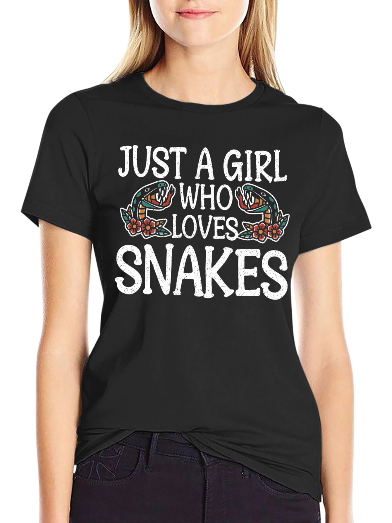 Just a Girl Who Loves Snakes Graphic Tee