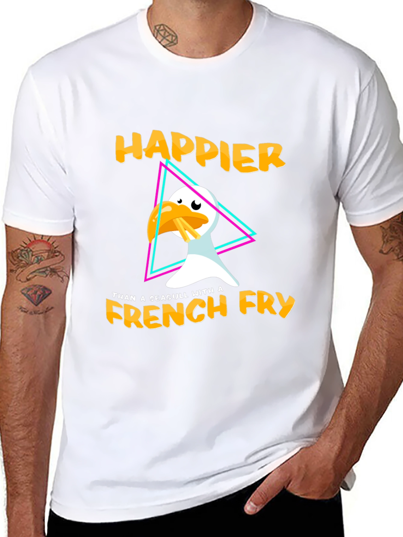 Happier Than A Seagull With A French Fry T-Shirt