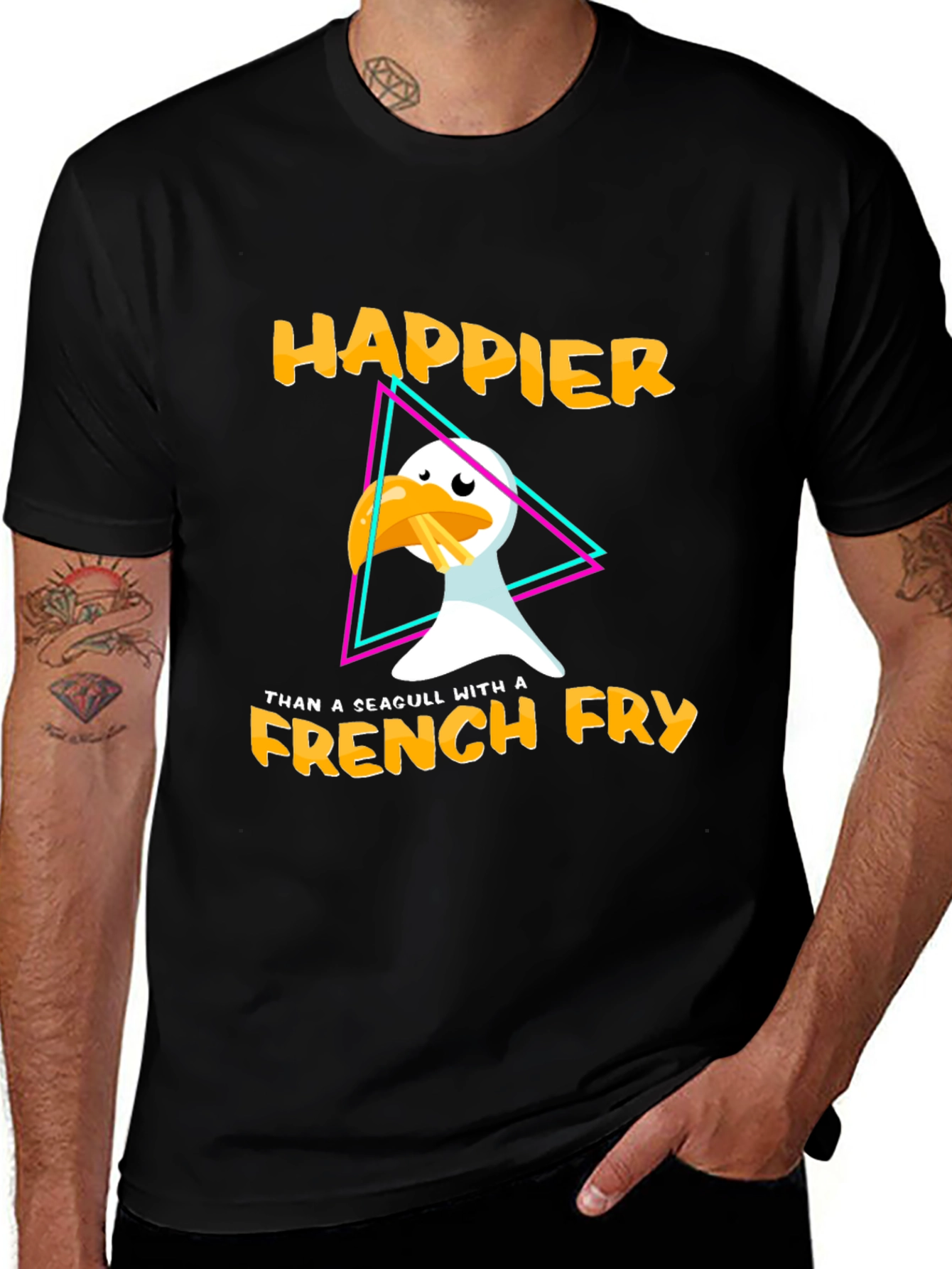 Happier Than A Seagull With A French Fry T-Shirt