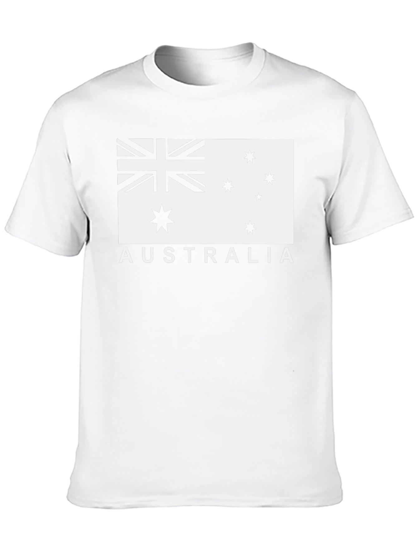 Australia Flag Graphic Tee - Black Cotton T-Shirt