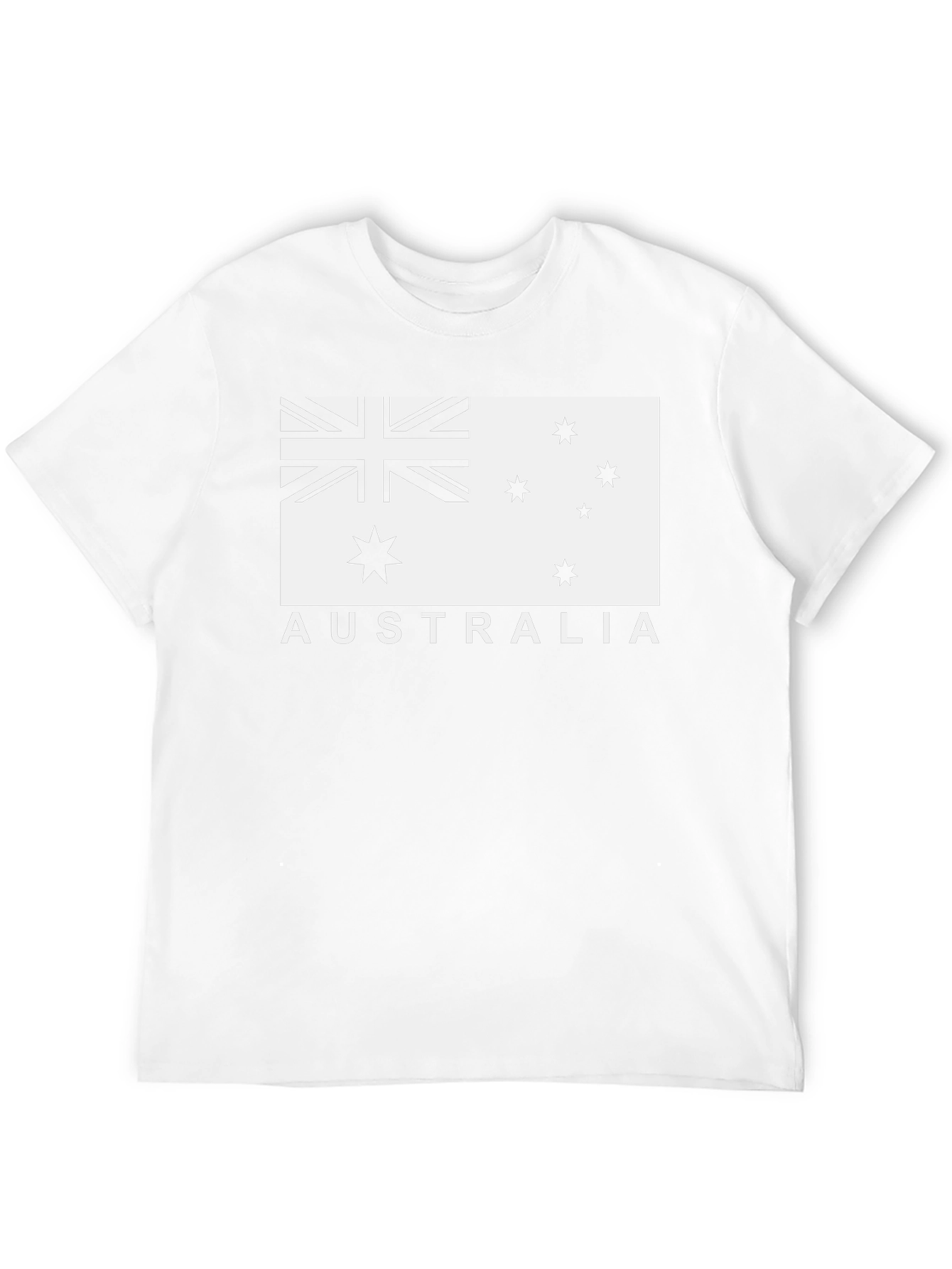 Australia Flag Graphic Tee - Black Cotton T-Shirt