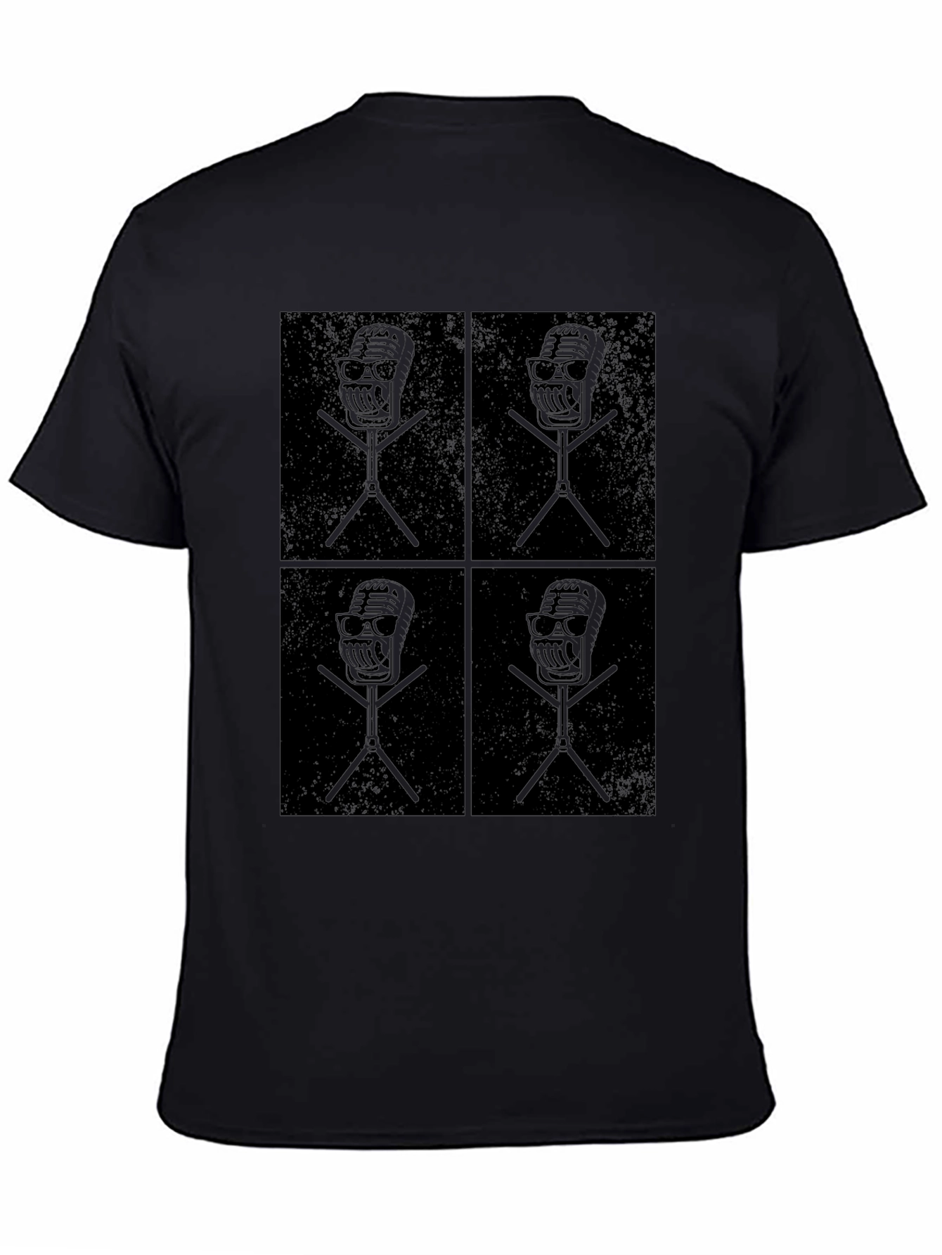 Retro Mic Graphic T-Shirt - Cool Vintage Style