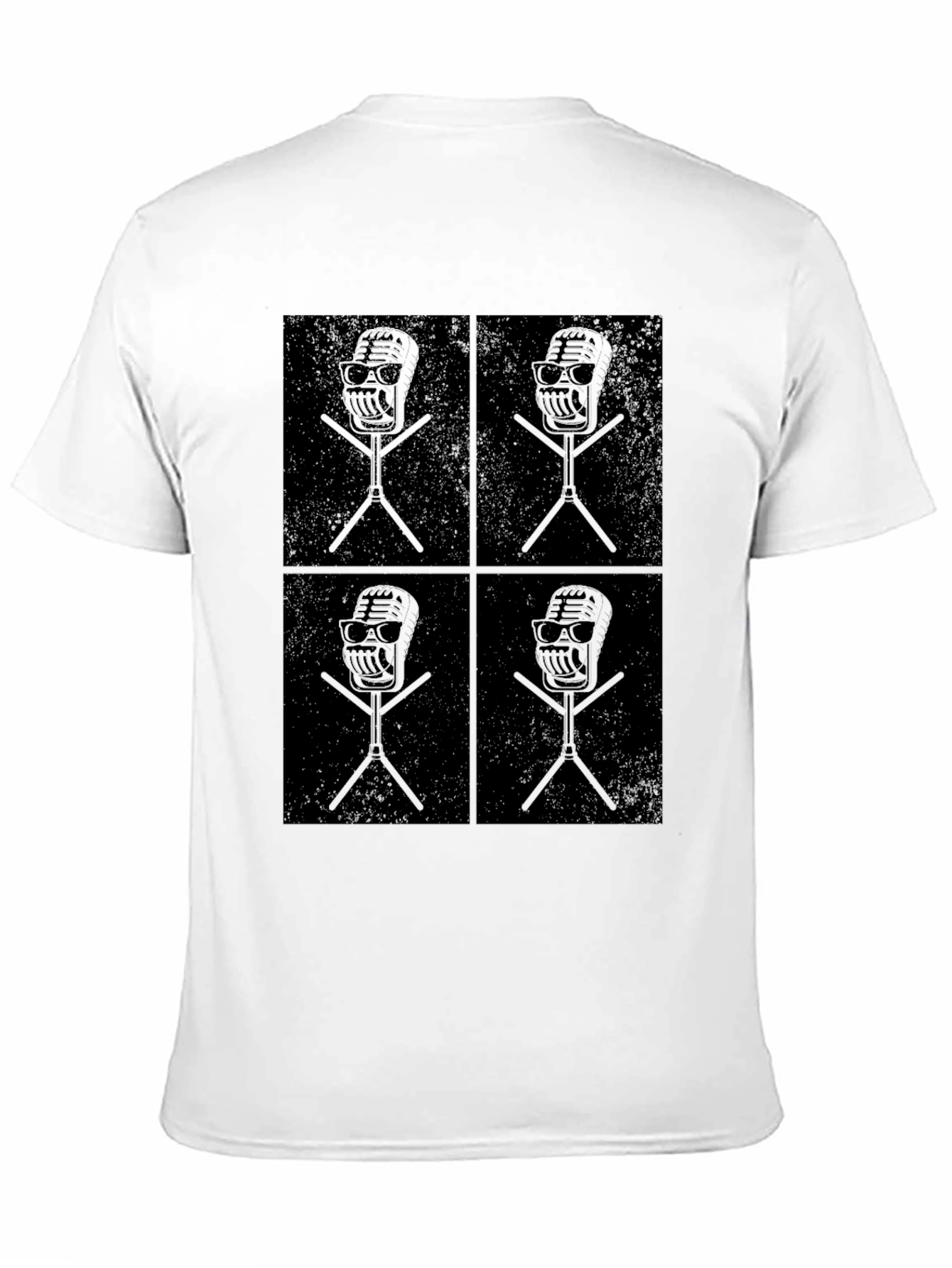 Retro Mic Graphic T-Shirt - Cool Vintage Style