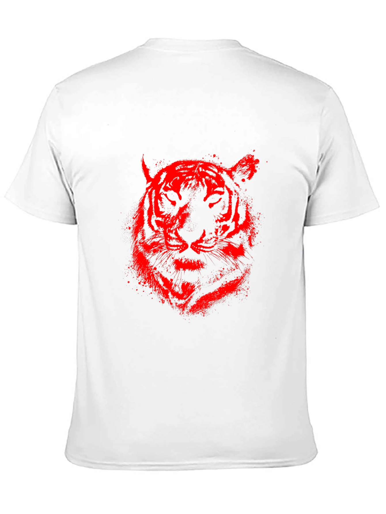 Red Tiger Graphic Black T-Shirt