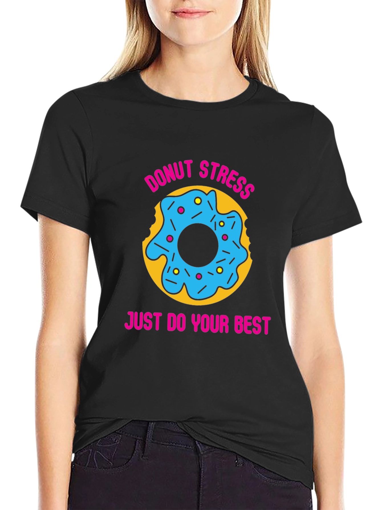 Donut Stress T-Shirt Funny Motivational Shirt