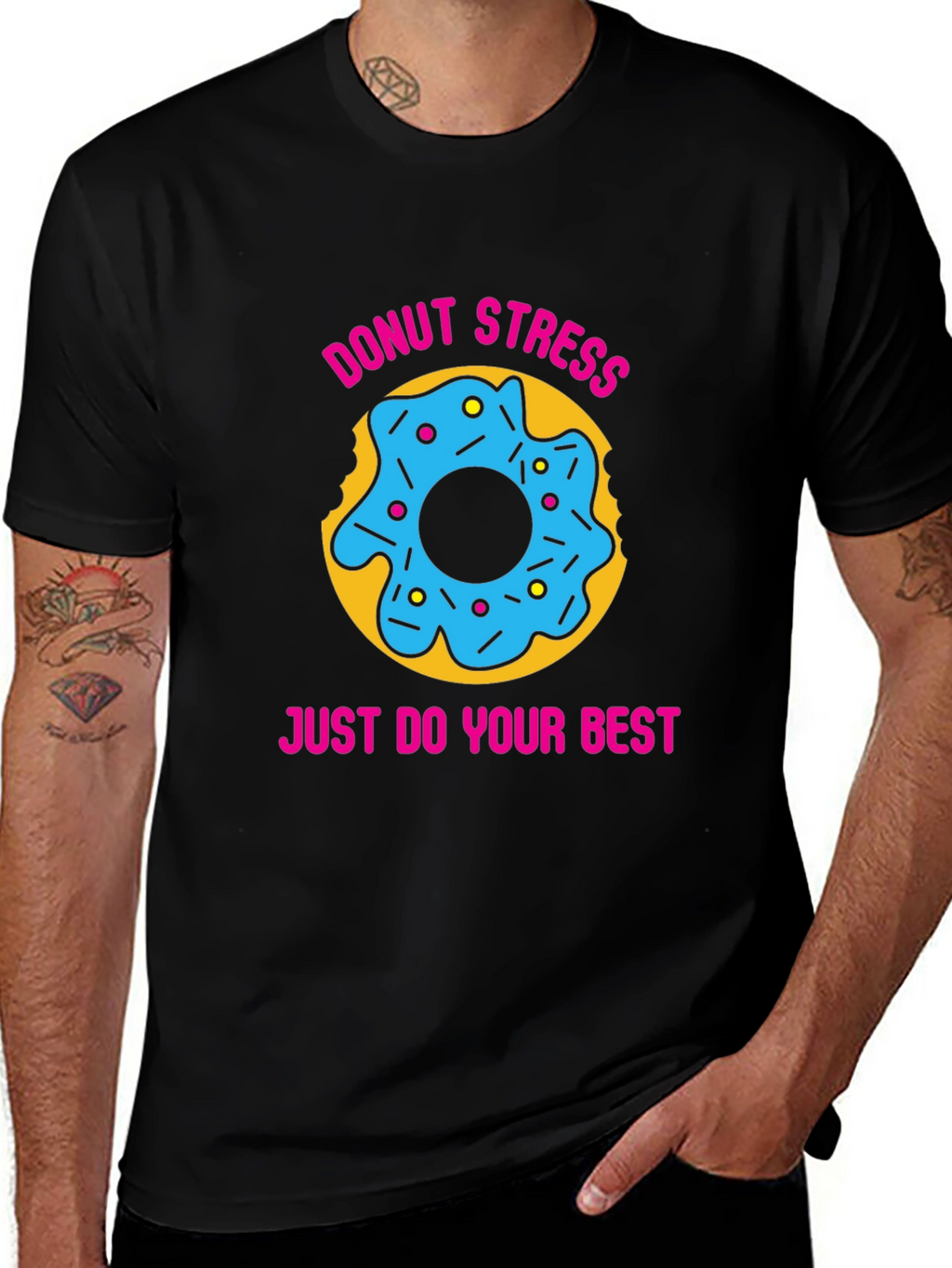 Donut Stress T-Shirt Funny Motivational Shirt