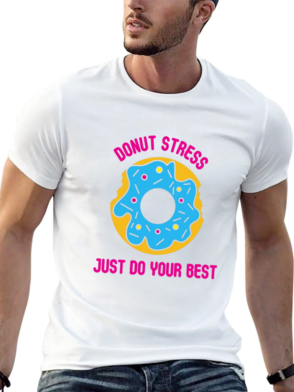 Donut Stress T-Shirt Funny Motivational Shirt