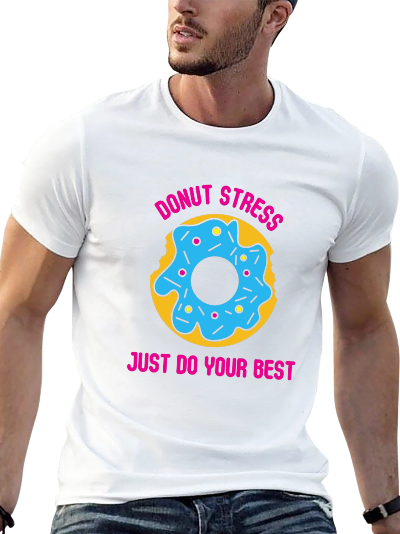 Donut Stress T-Shirt Funny Motivational Shirt