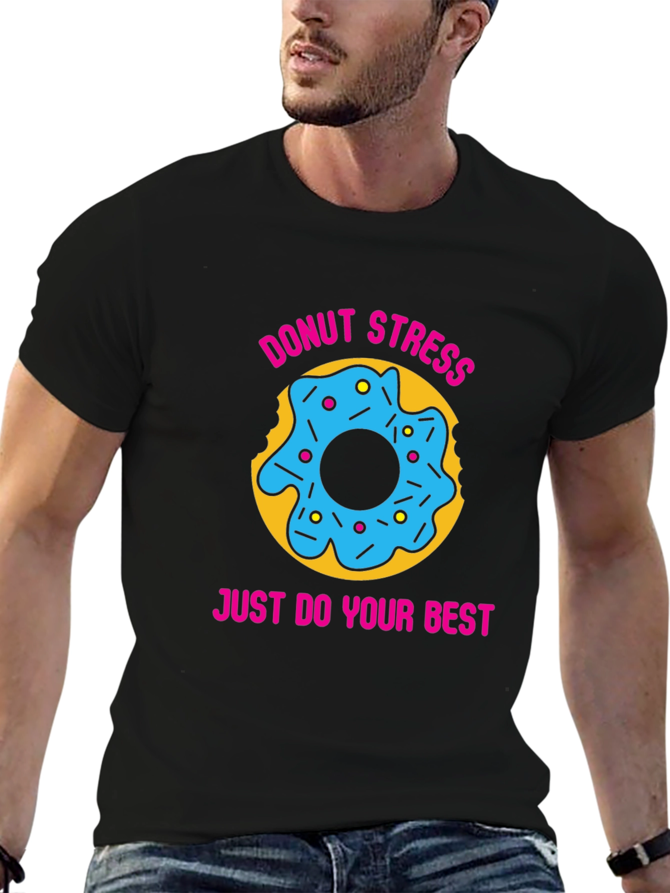 Donut Stress T-Shirt Funny Motivational Shirt