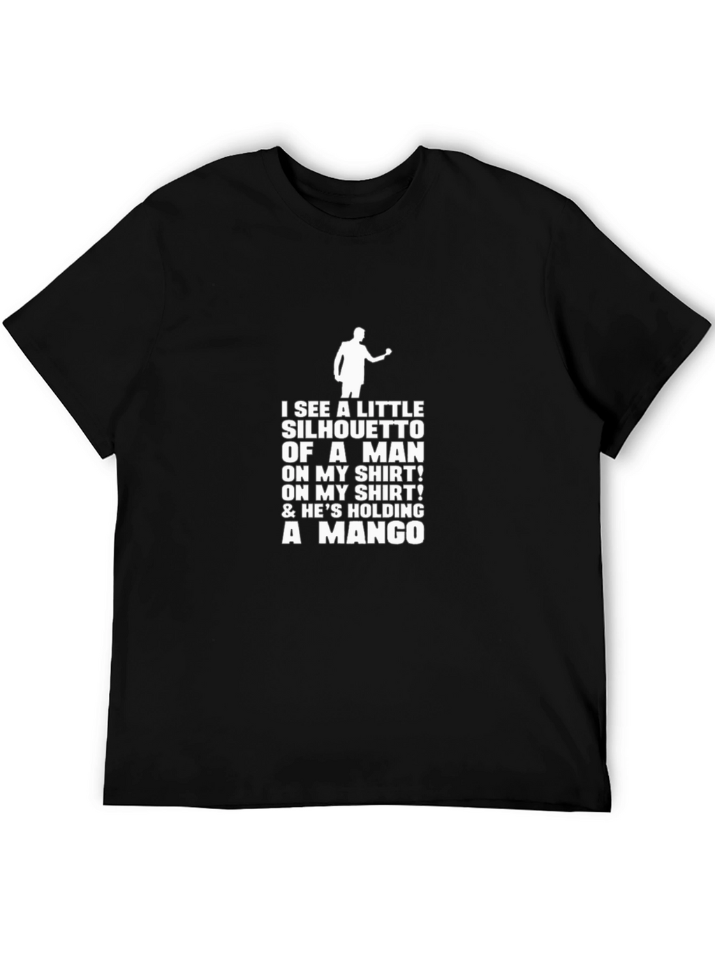Silhouette Man Mango T-Shirt - Black Graphic Tee