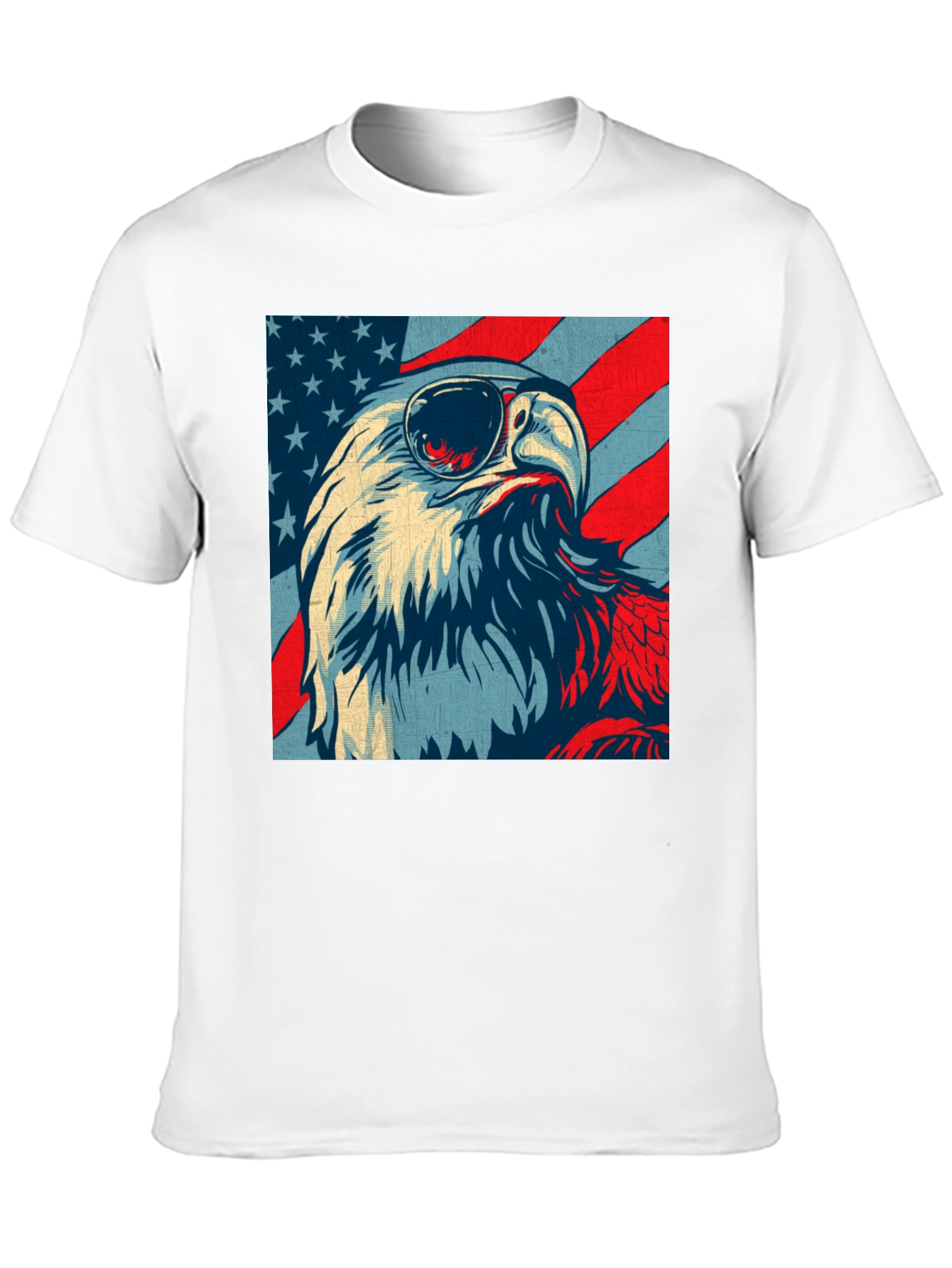 Patriotic Eagle USA Flag Graphic T-Shirt