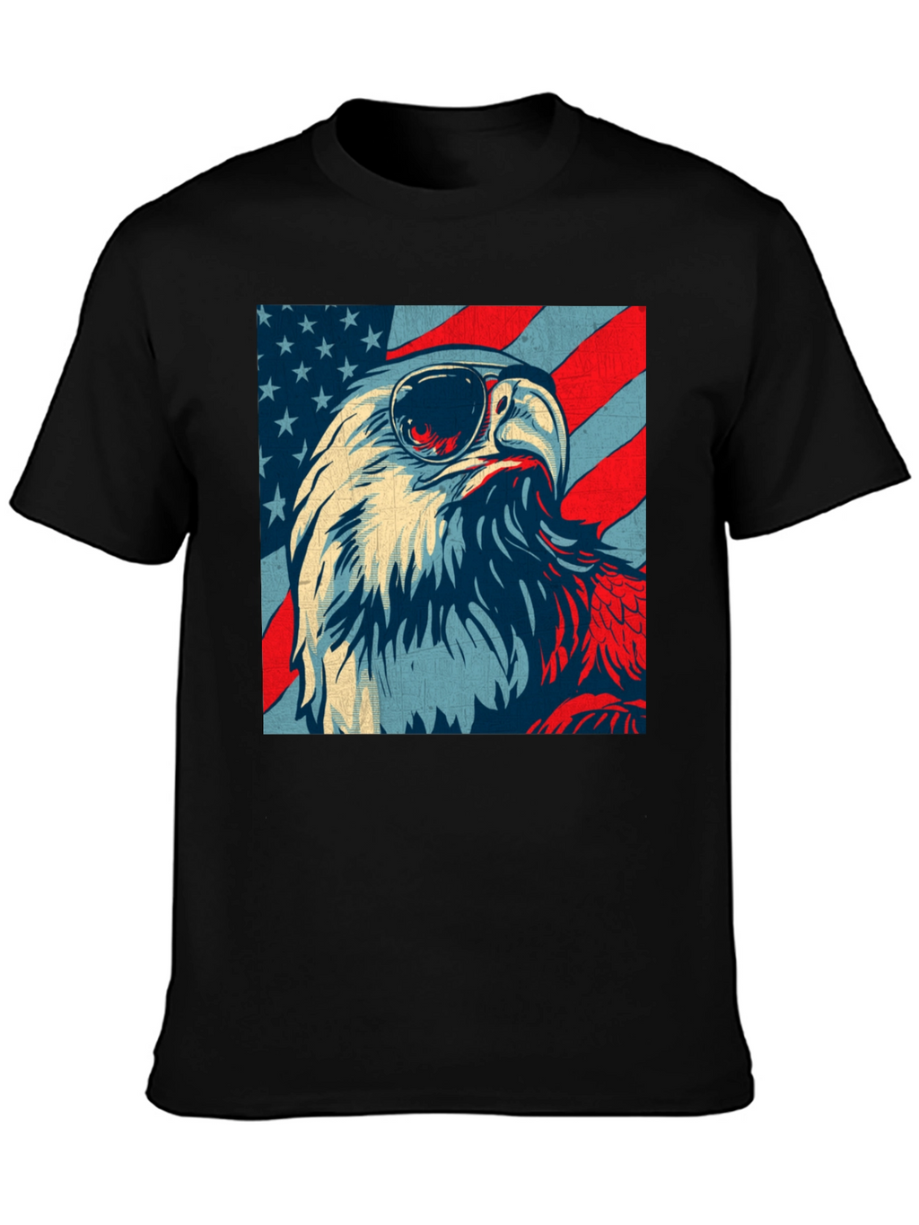Patriotic Eagle USA Flag Graphic T-Shirt