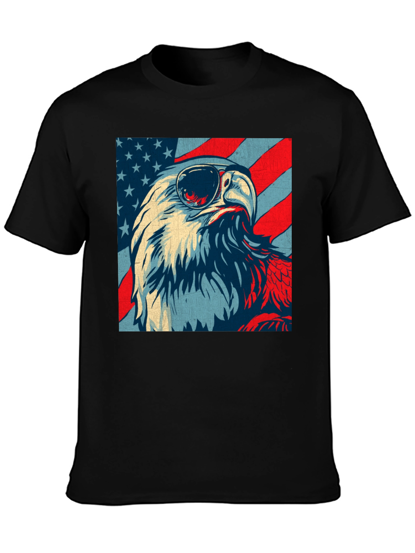 Patriotic Eagle USA Flag Graphic T-Shirt