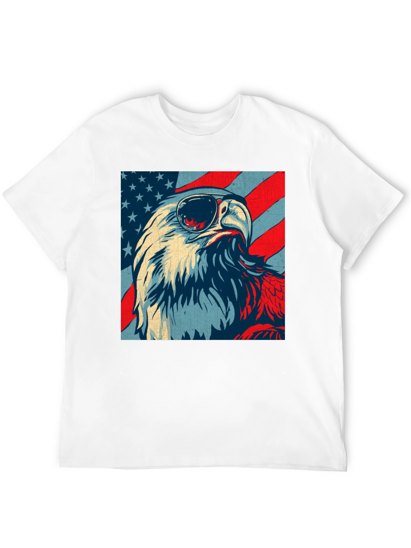 Patriotic Eagle USA Flag Graphic T-Shirt